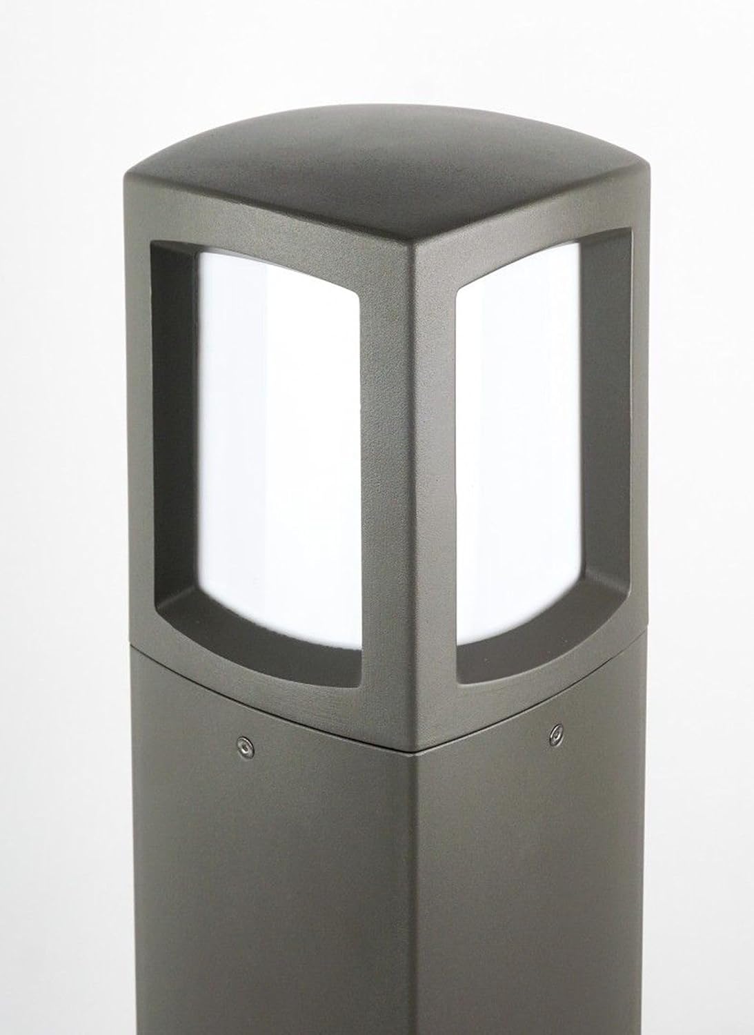 Licht-Erlebnisse Pollerleuchte Outdoor Aluminium Dunkelgrau IP65 Weg Garten Eingang 100 cm hoch E27 bis 100 W blendarme Wegeleuchte für außen NEURAM