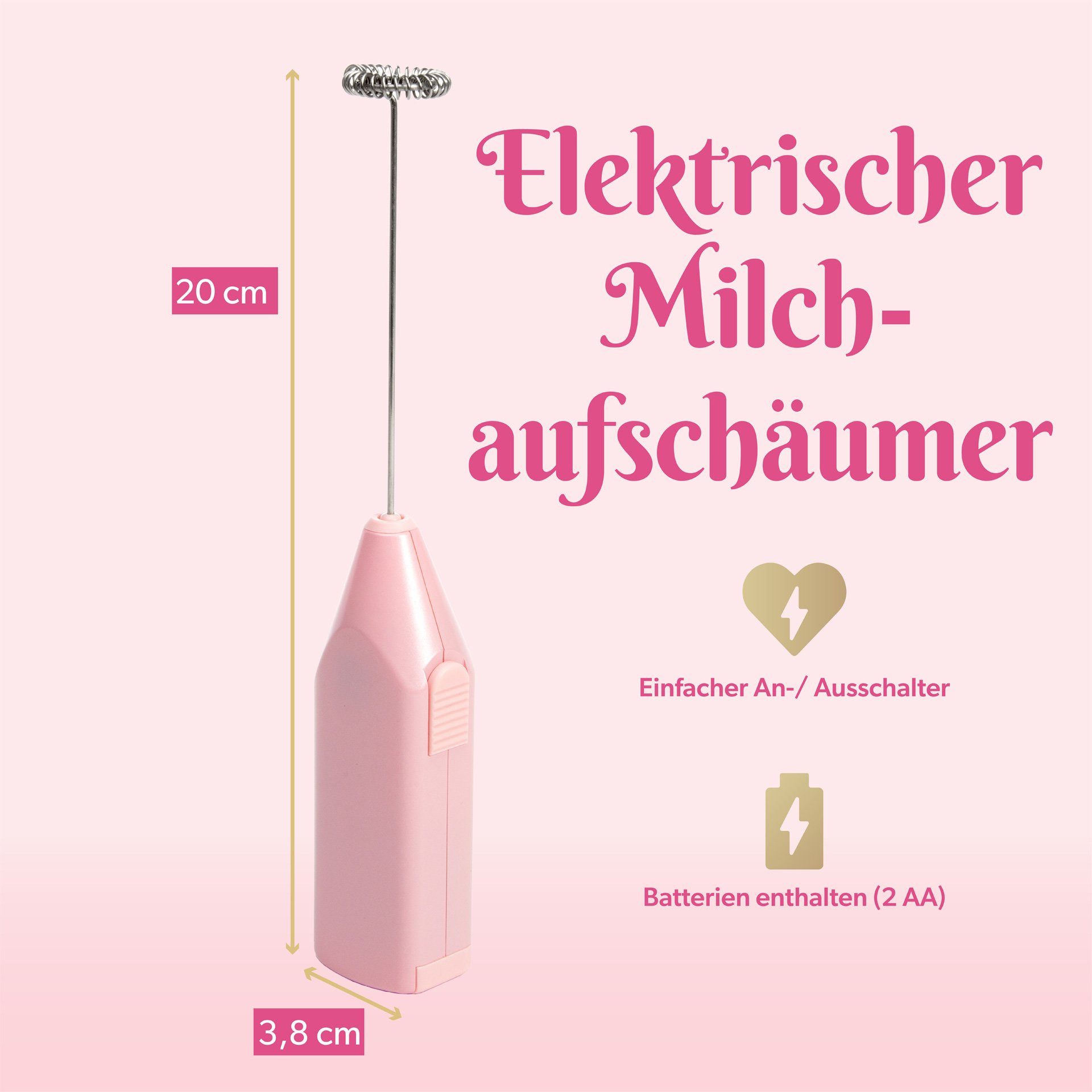 Milchaufschäumer Milchaufschäumer Stab aus Edelstahl und Kunststoff, elektrisch