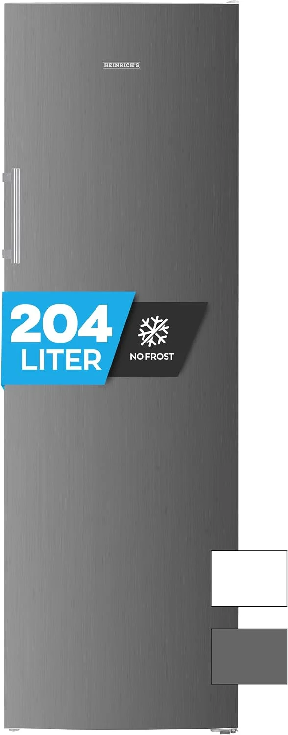 Heinrich´s Gefrierschrank 204L Temperatur: -14°C~-22°C, Volumen, Freezer, No-Frost Schutz, 4x Gefrierschubladen, 2x Schubfächer, LED-Display