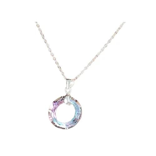 Strieborný Náhrdelník S925 Krištáľový Kruh – Eurocharms