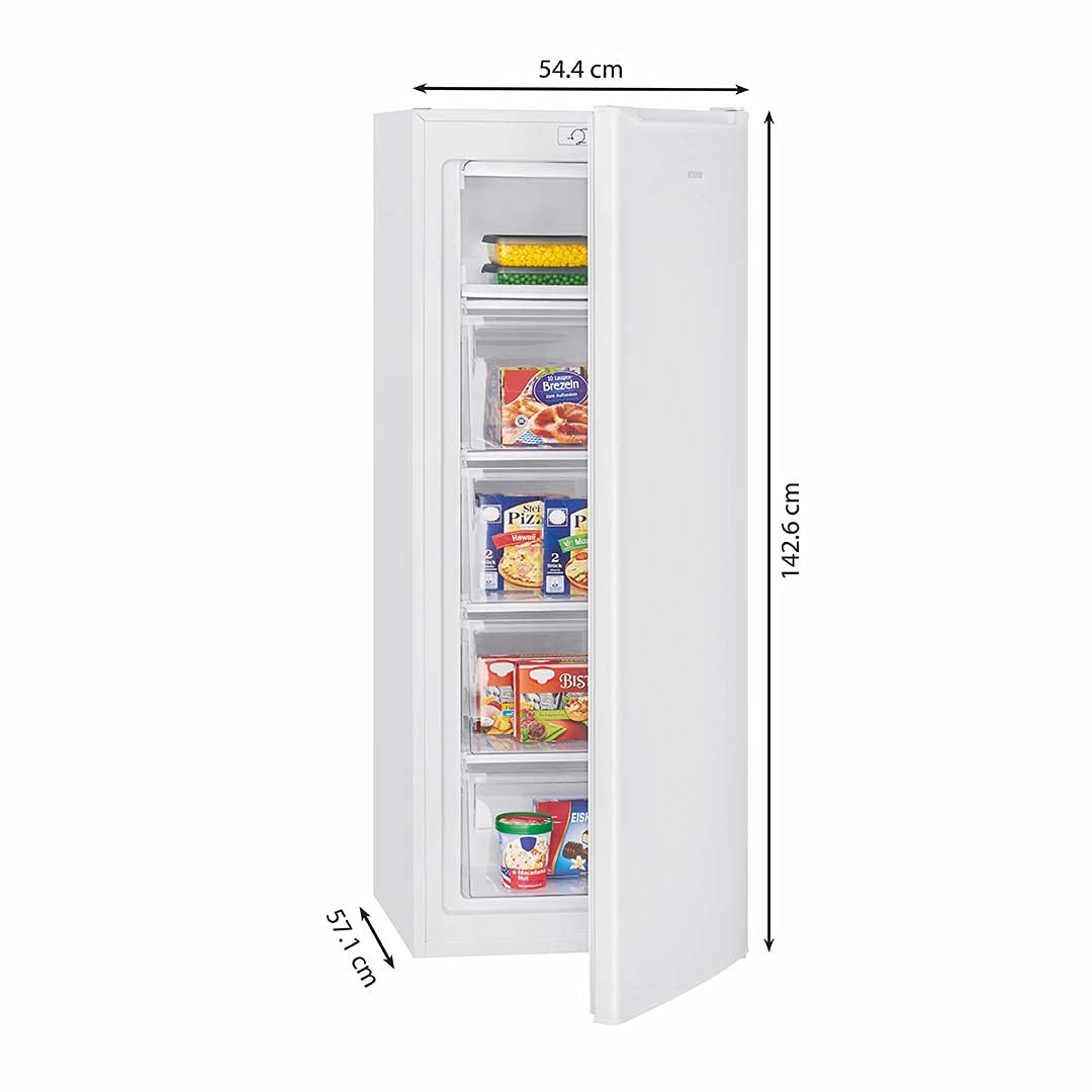 Gefrierschrank GS 7340 mit 168 Liter Nutzinhalt, 4 Sterne Gefrierraum und wechselbarem Türanschlag, weiß