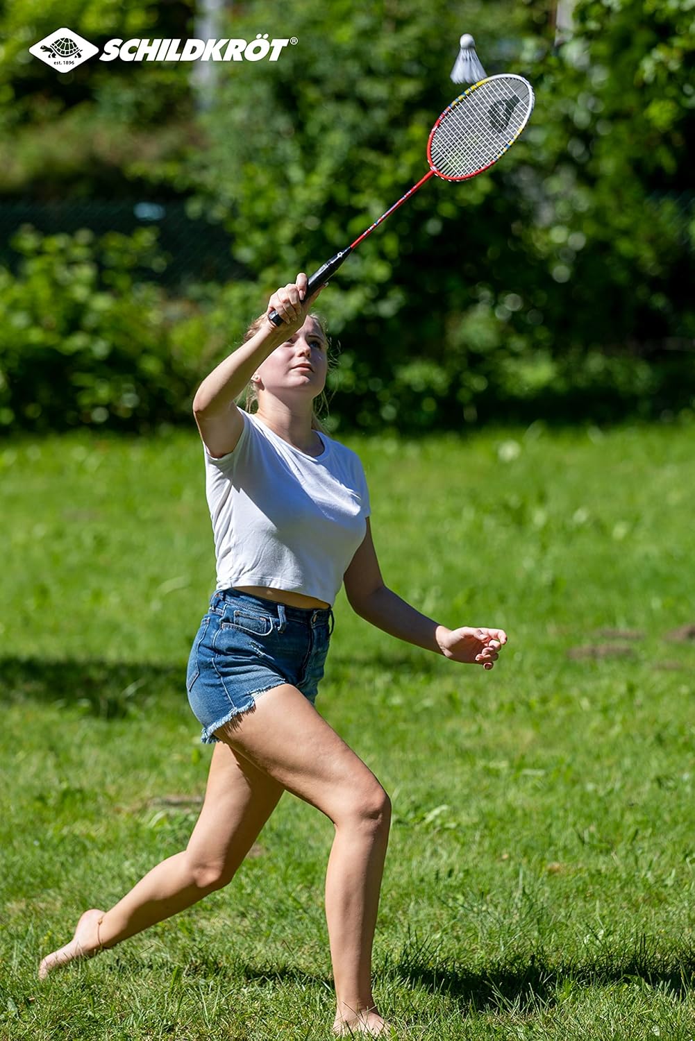 Schildkr?t Badminton Set per 2 Giocatori, 2 Racchette, 2 Volani, in Una Custodia da Trasporto