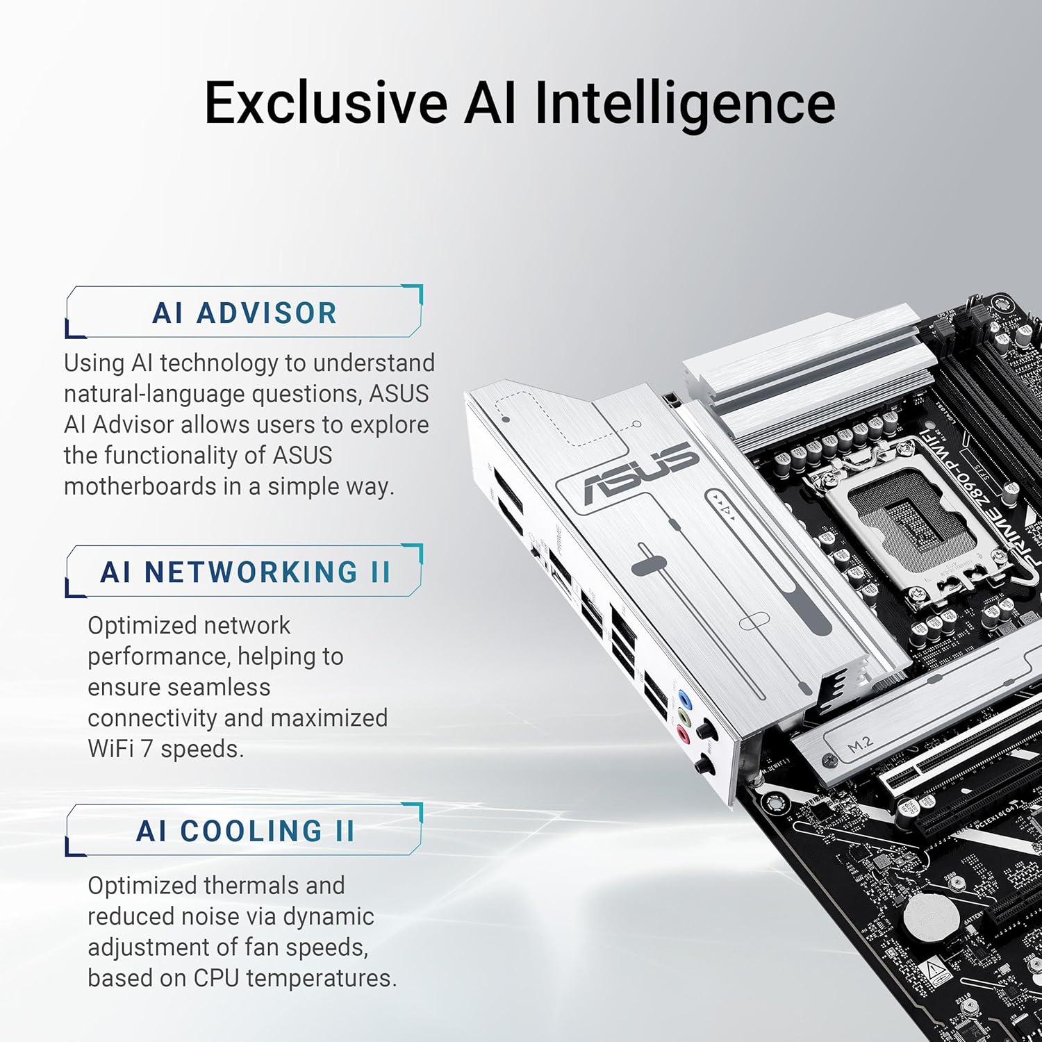 PRIME Z890-P WIFI, Scheda madre ATX, 14+1+2+1 Fasi di Alimentazione, Slot DDR5, PCIe 5.0, GPU di Nuova Generazione, Porta USB-C Thunderbolt 4, Wi-Fi 7, Q-Antenna