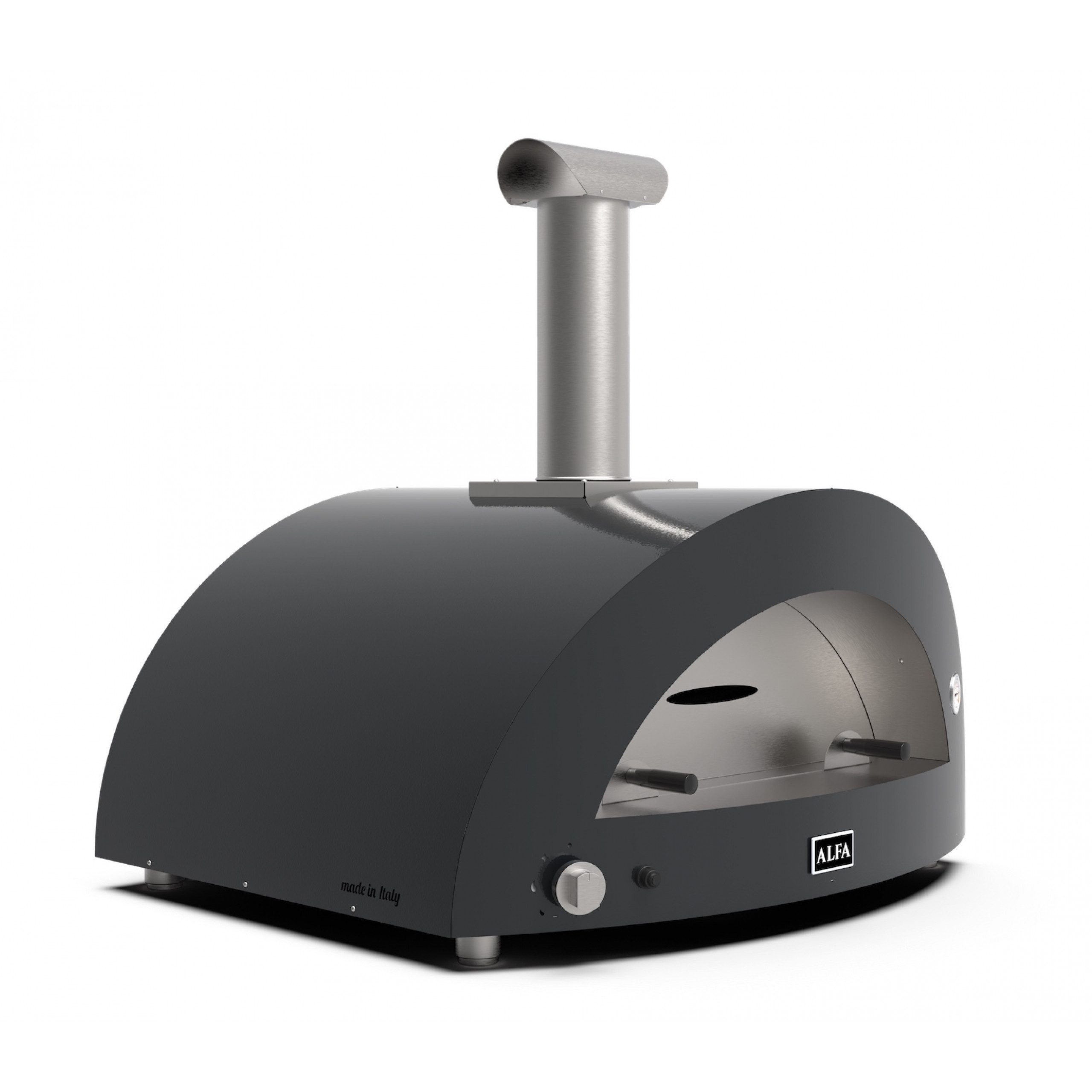 Pizzaofen Alfa Forni Gas Pizzaofen MODERNO 5 Pizze Schiefer Grau FXMD-5P-GGRA-DE