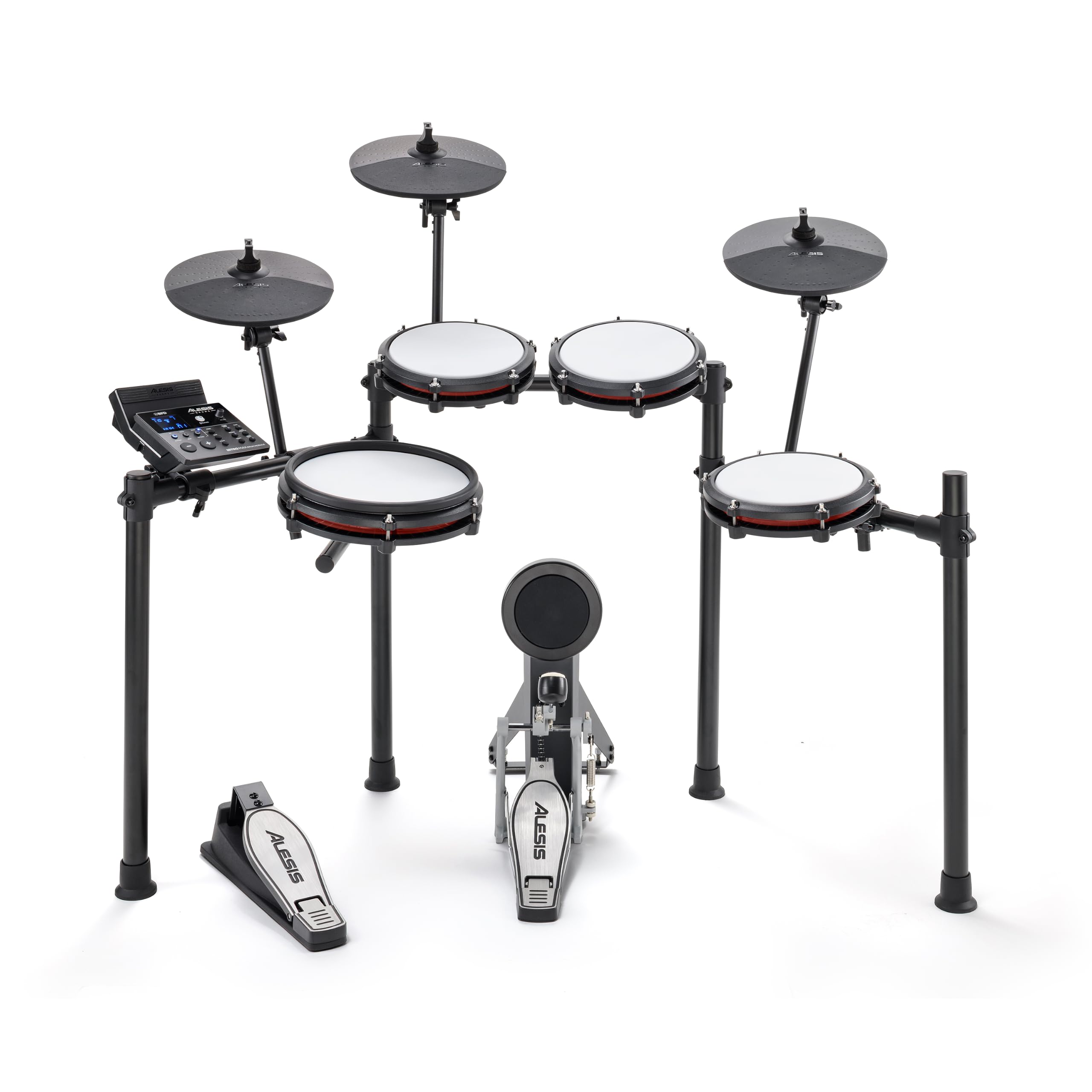Kompaktes E-Drum Set Nitro Max mit 8-teiligem Mesh-Kit, Drum-Modul, Bluetooth und 10