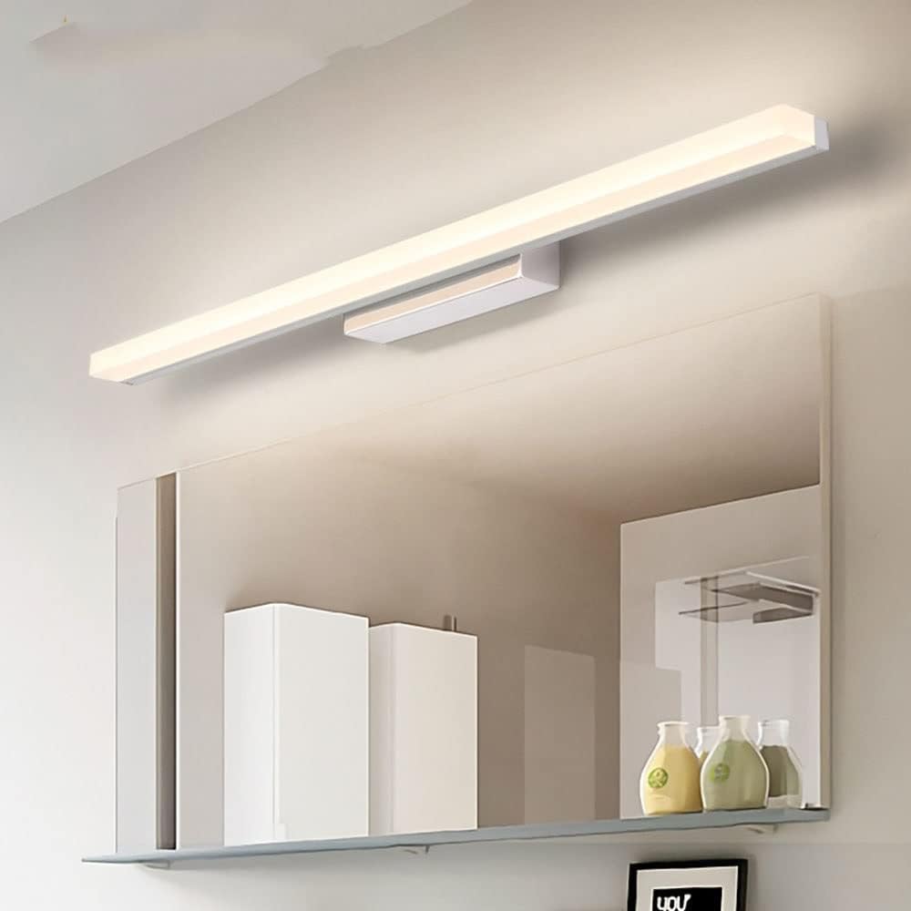 Wandleuchte, Waschtisch-Leuchten, LED-Spiegel-Frontlampe, wasserdichte Anti-Beschlag-Badezimmerlampe, Acryl-Aluminium-Scheinwerfer, energiesparend, 9 W-20 W, 3000 K warmweißes/weißes Licht.