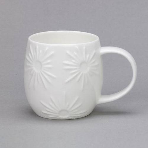 Plum Star White Bone China Mug