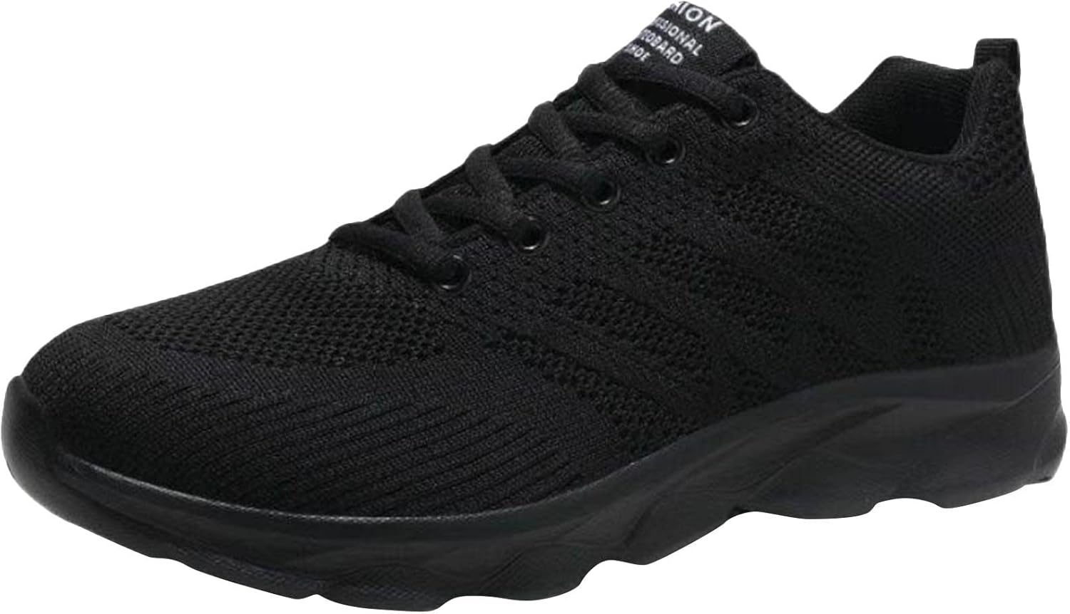 vejtmcc Scarpe antinfortunistiche da donna senza lacci, leggere, sportive, con punta in acciaio, comode, con cuscino d'aria, traspiranti, scarpe da lavoro, leggere, da corsa, colore nero