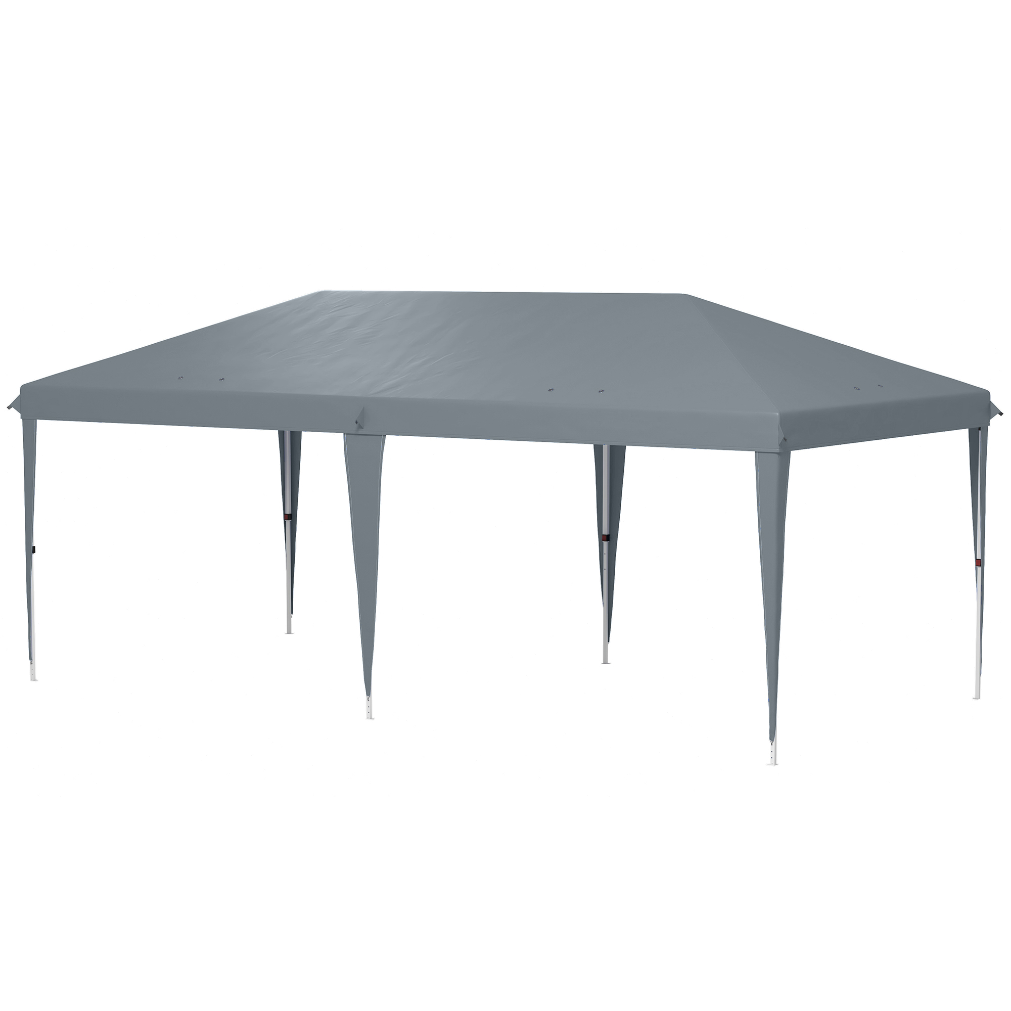 Outsunny Tonnelle 6 x 3 m Garten-Pop-Up-Faltmarkise inkl. Tragetasche aus Epoxidstahl und dichtem Oxford-Gewebe in Grau