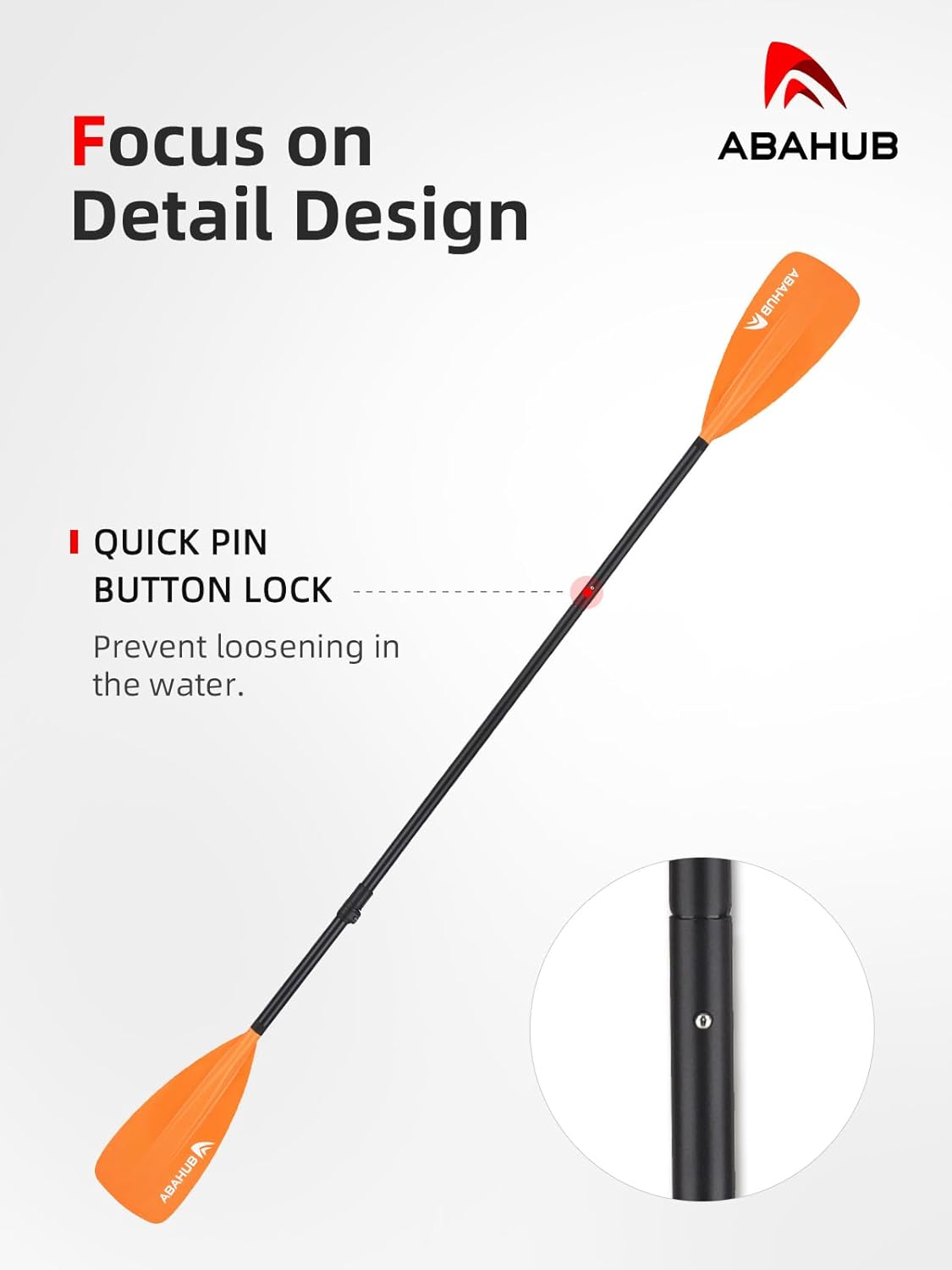 Abahub Pagaia SUP Alluminio Remi SUP Paddle Stand Up Paddle Telescopico 173-213 cm per Tavola da Surf Canoa SUP, Lama in Nylon di Plastica in Nero/Blu/Verde/Rosso/Arancione/Giallo