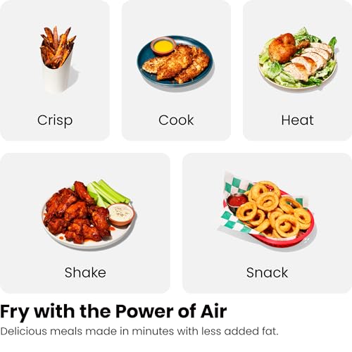 Chefman TurboFry Touch Dual Air Fryer, Maximize The Healthiest Meals With Double Basket Capacity, One Touch Digital Controls And Shake Reminder For The Perfect Crispy And Low Calorie Finish : Home & Kitchen
