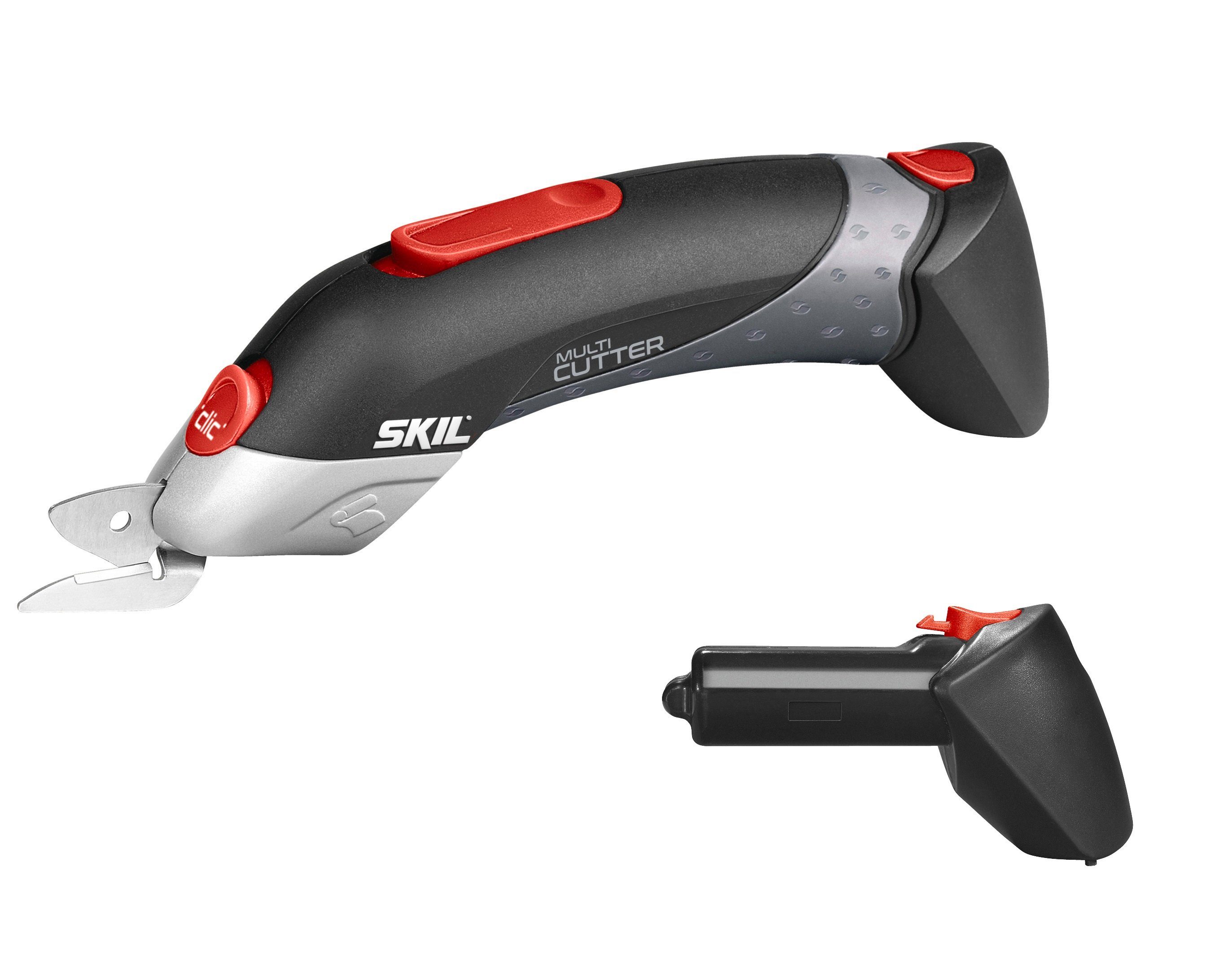Elektromesser Skil Akku Schere Multi-Cutter 2900 AJ + 1 Scherenkopf 2 Akkus