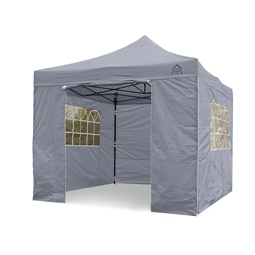 All Seasons Gazebos Gazebo pop up 3x3m completamente impermeabile con 4 pareti laterali   Grigio metallizzato : Amazon.it: Giardino e giardinaggio