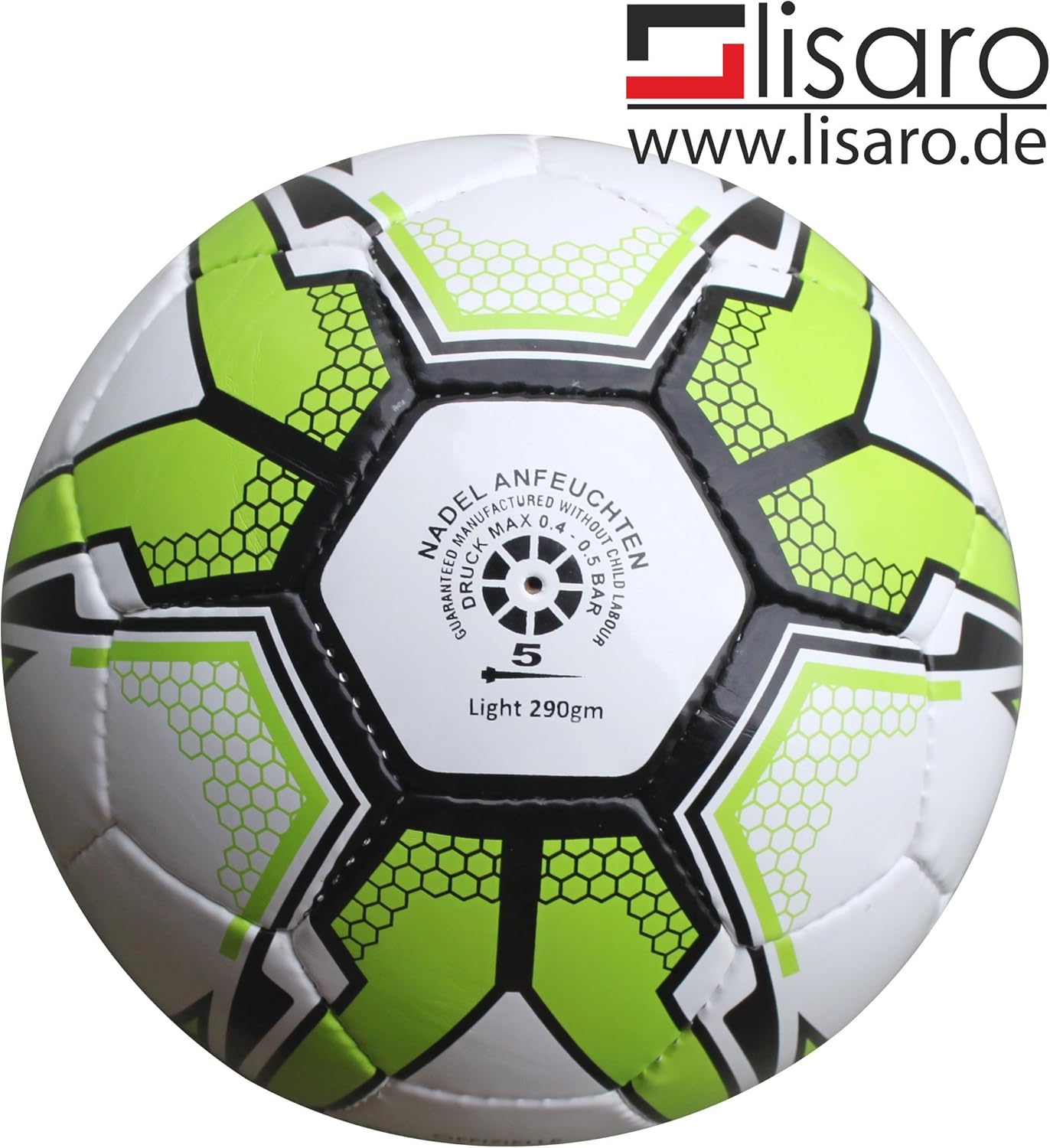 Lisaro 10 Fußbälle / 10er Ballpaket Soccerlite Gr. 5 | 290g + Gratis Ball-Netz | Top-Jugend-Ball