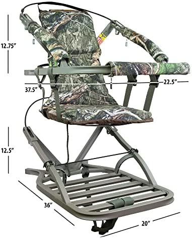 Summit Viper SD Climbing Treestand &ndash; Lightweight Aluminum, Foam Padded Seat, 300 lbs Capacity, Includes Safety Harness