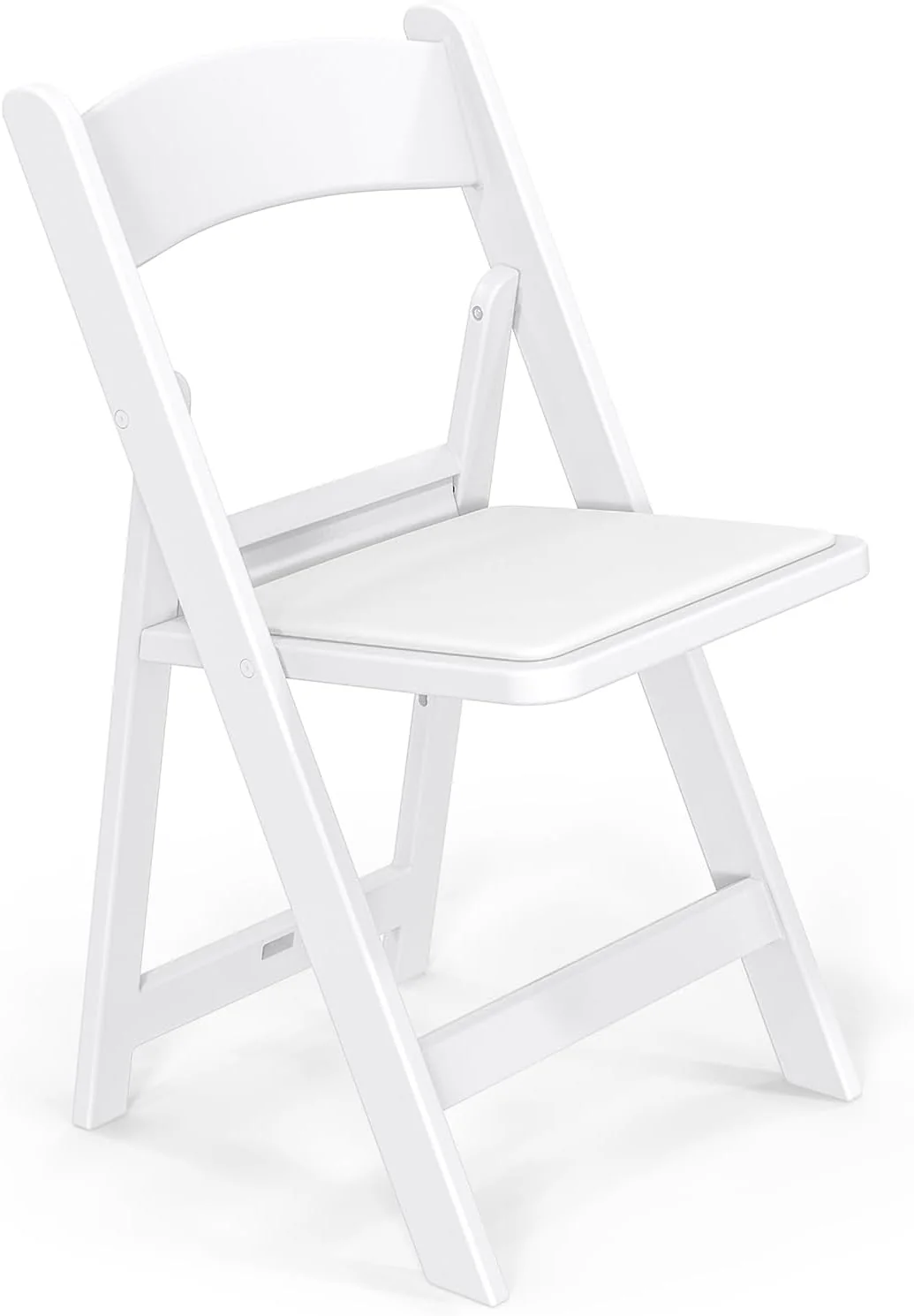 VINGLI Resin Folding Chair with Cushion Foldable Plastic Chair with Comfortable Cushioned Seat
