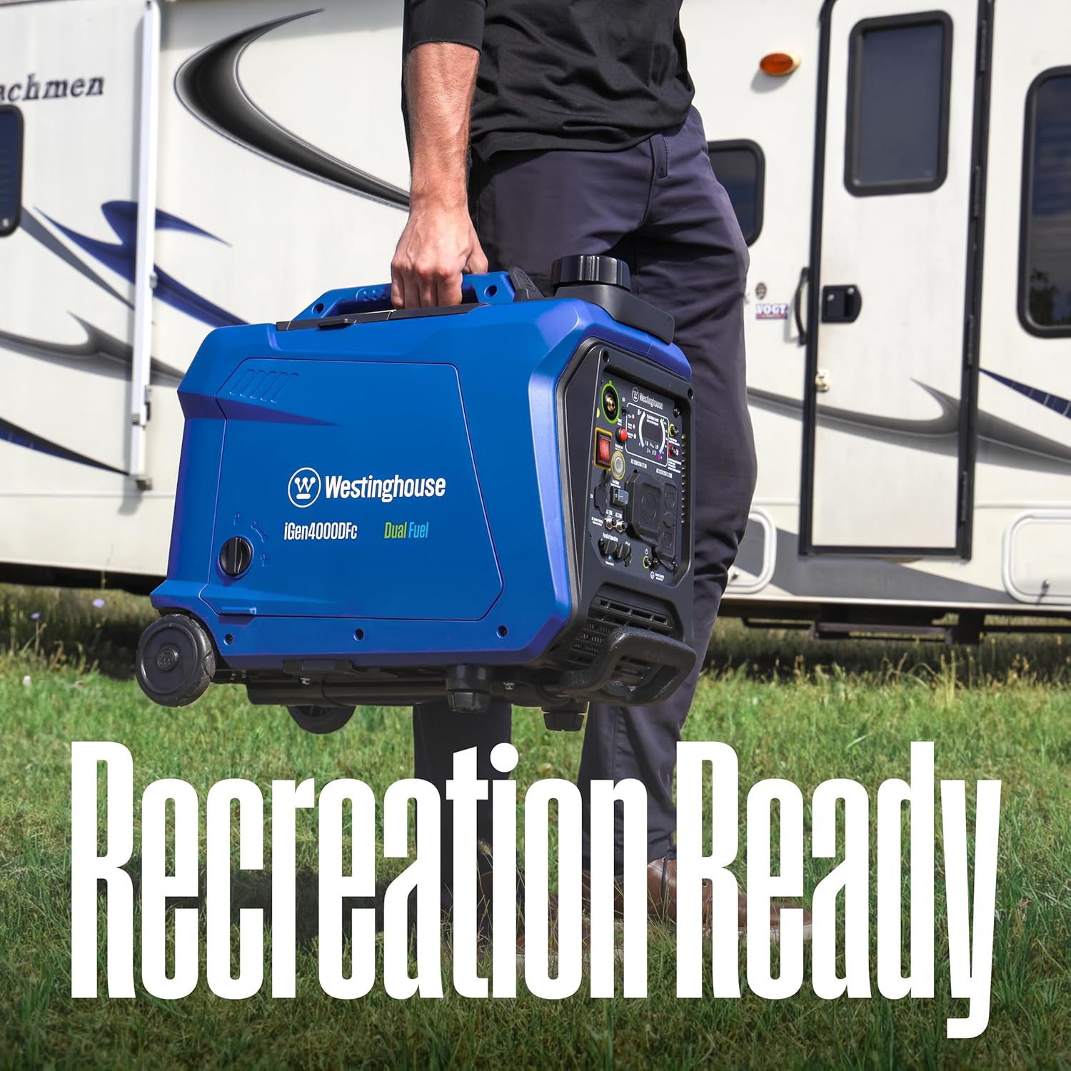 Westinghouse 4000 Peak Watt Super Quiet Dual Fuel Portable Inverter Generator  Remote Electric Start  Gas & Propane Powered  RV Ready  CO Sensor  Parallel Capable
