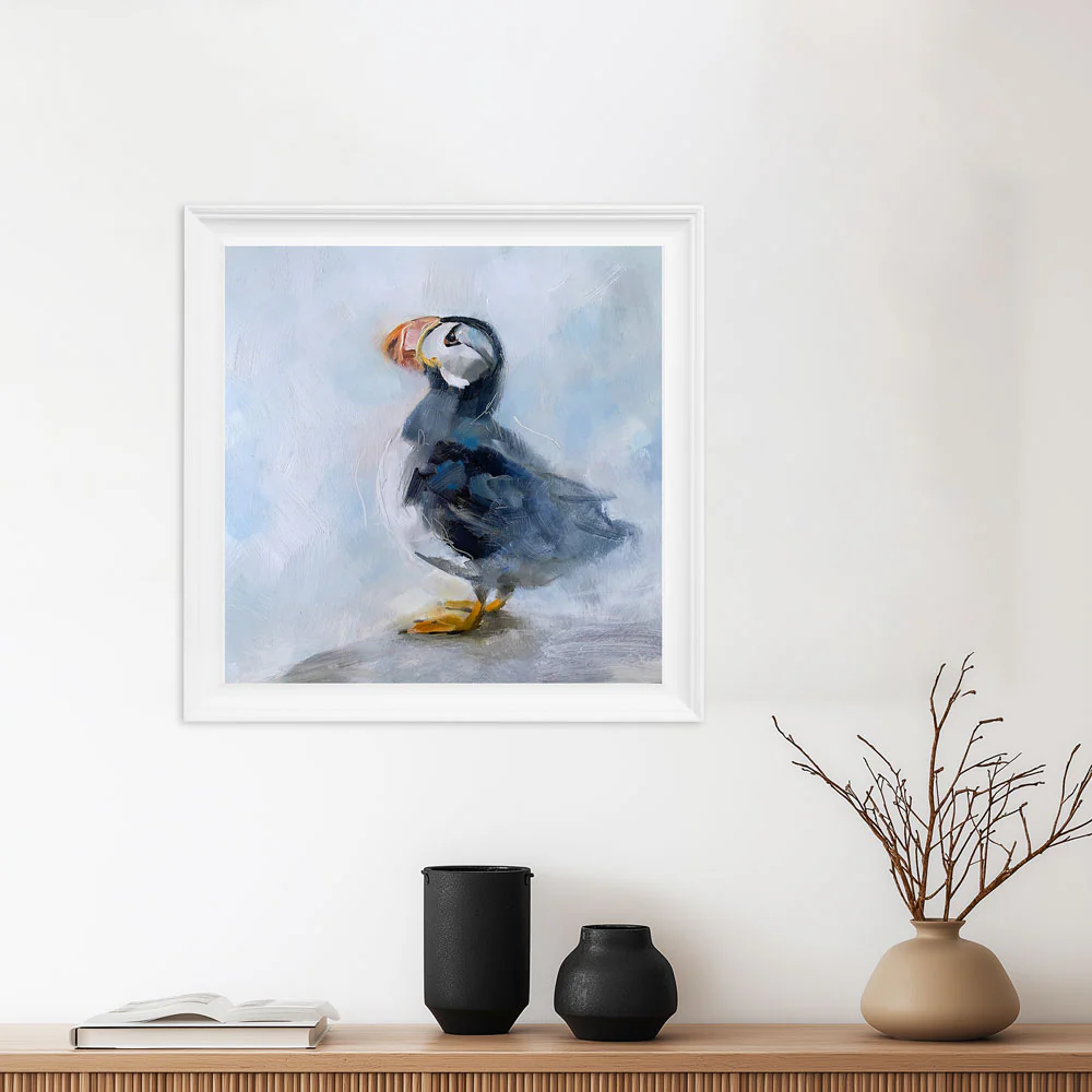 Puffin �C Framed Art Print by Julie Brunn