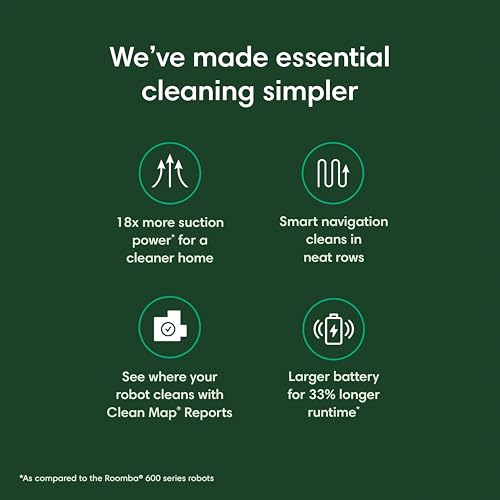 iRobot Roomba Vac Robot Vacuum (Q0120)   Easy to use, Power Lifting Suction, Multi Surface Cleaning, Smart Navigation Cleans in Neat Rows, Self Charging, Alexa