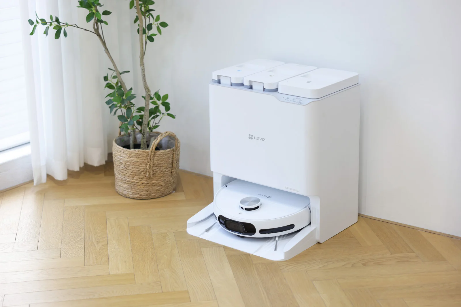 Ezviz RS20 PRO Robot Aspirapolvere Lavapavimenti Wi-Fi 7200Pa Bianco