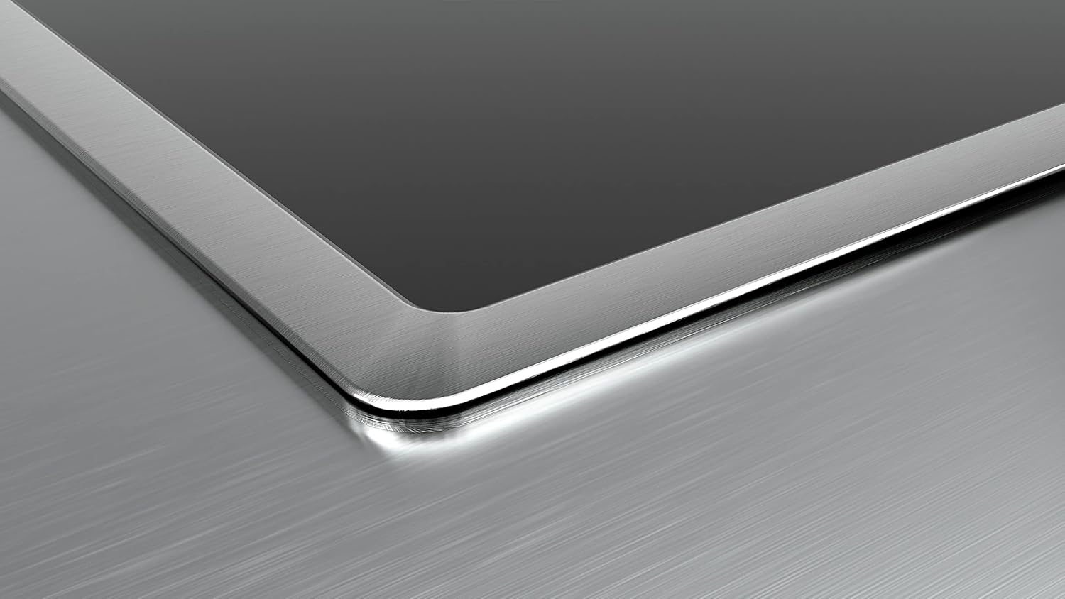 Siemens EQ211KAAB Einbau-Herd-Set iQ300, Integrierbare Herd-Kochfeld-Kombination 60 cm breit, Schnellaufheizung, granit Glanz Emaille, 3D Heißluft, Bräterzone, Schwarz