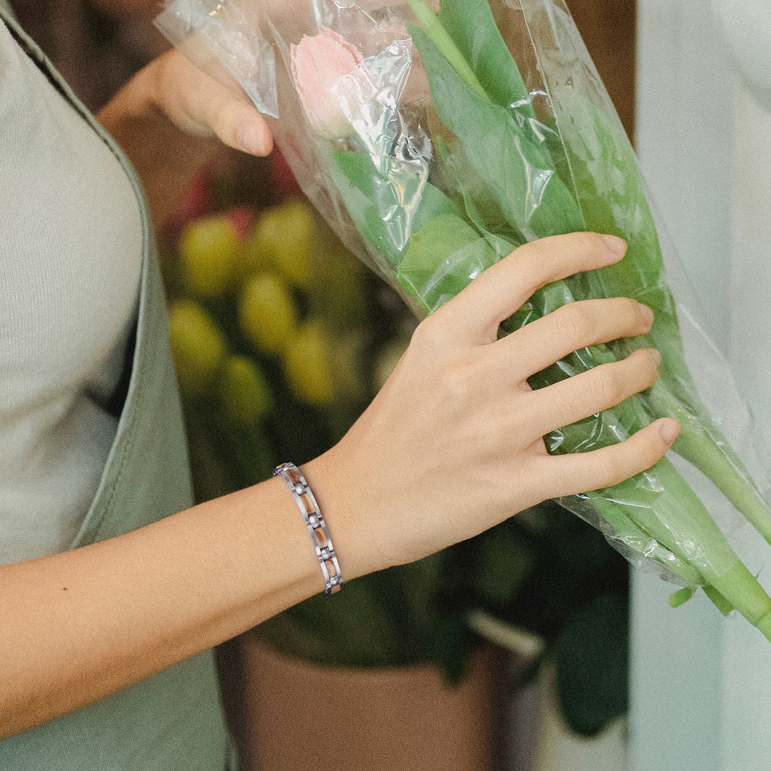 RainSo Stainless Steel Wood Effective Magnetic Bracelets Benefits