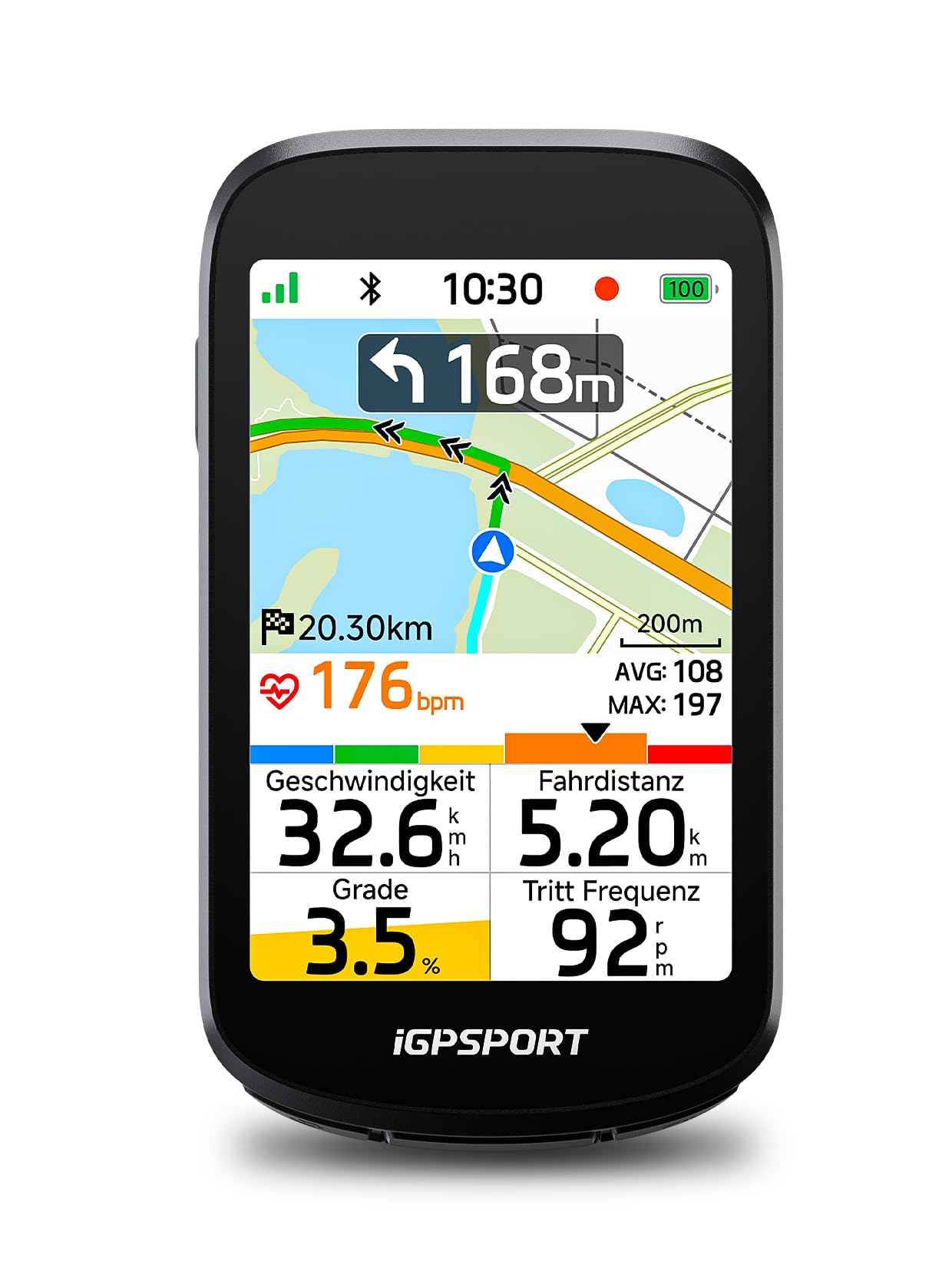 iGPSPORT BSC500 Fahrradcomputer 3,3 Zoll Touchscreen Sprachnavigation E Bike Virtuelles Fahren ANT BLE IPX7