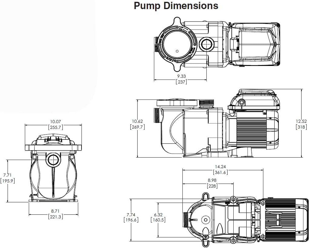 Pentair EC 342001 SuperFlo VS Variable Speed Pool Pump, 1 1/2 Horsepower, 115/208 230 Volt, 1 Phase &ndash; Energy Star Certified, Almond