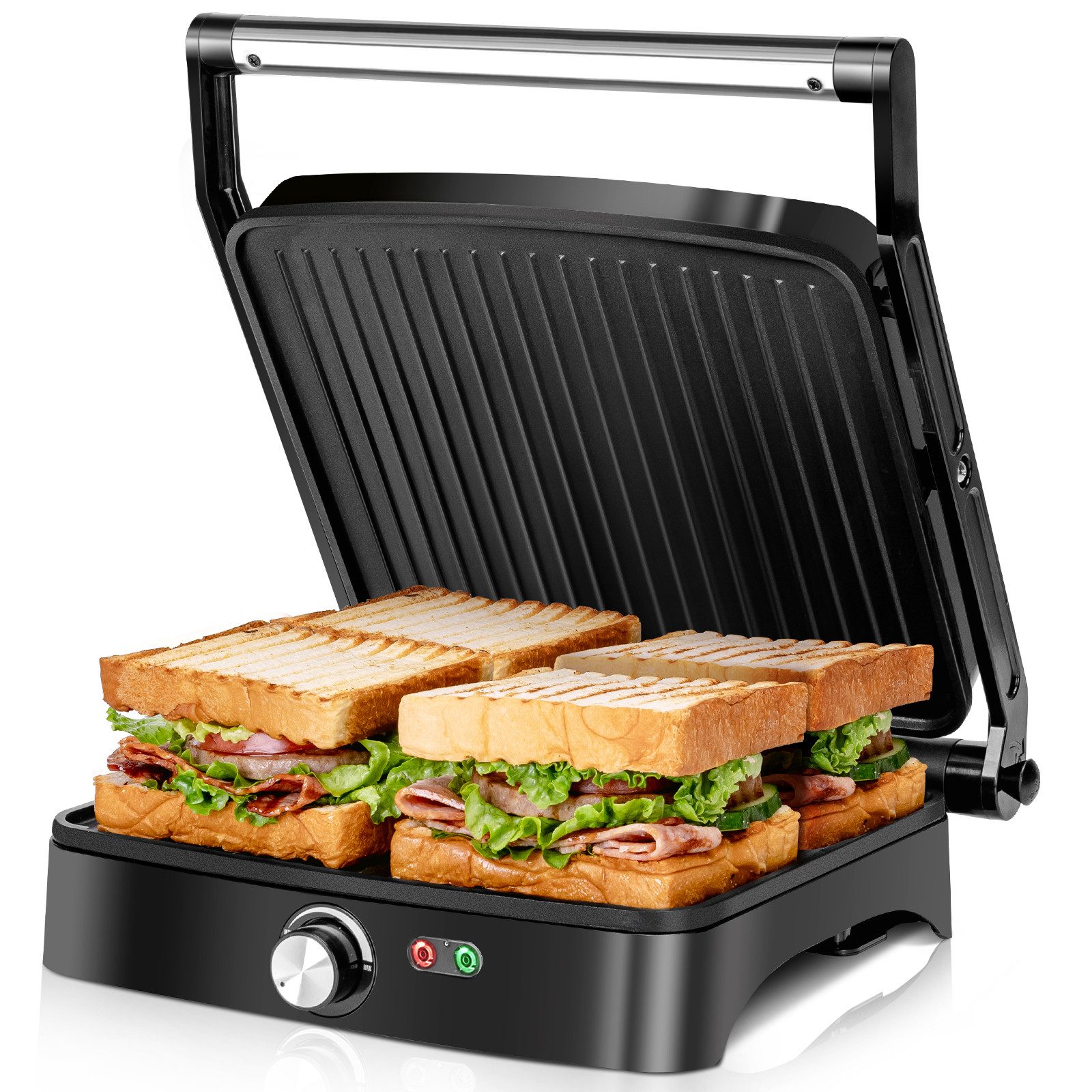 Paninigrill Kontaktgrill/Sandwichmaker/Panini Grill 3 in 1 mit Temperaturregelung