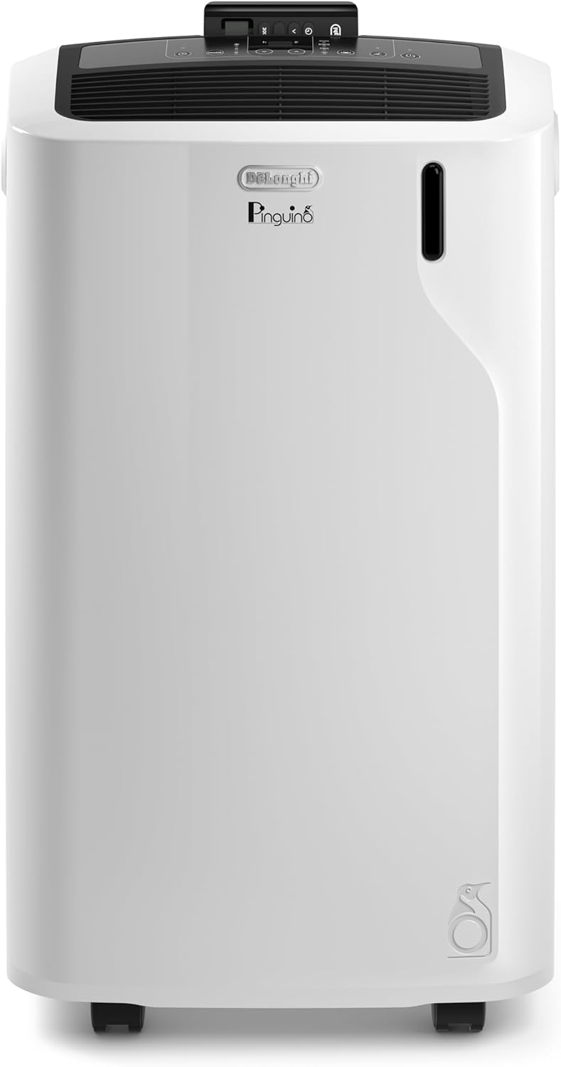 De'Longhi Pinguino PAC EL112 CST WiFi, Mobile Klimaanlage mit MyEcoRealFeel-Technologie für Räume bis zu 110 m³,11.000 BTU/h, 2,9 kW, 63 dB, Entfeuchtungsfunktion, A+, App- und Sprachsteuerung, Weiß
