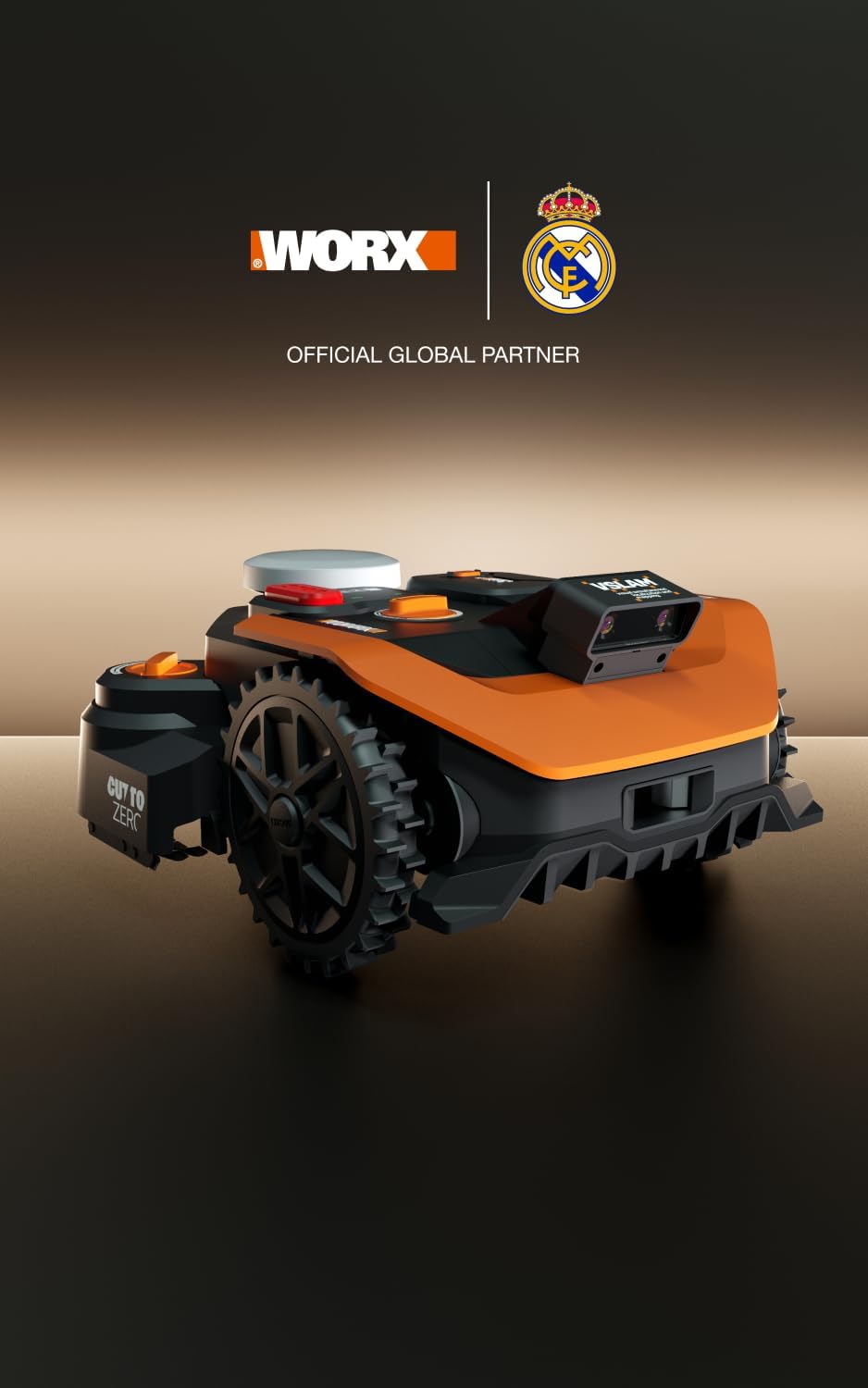 WORX Landroid Vision Cloud WR308E 2WD Mähroboter ohne Begrenzungskabel für 800 m² (KI-Hinderniserkennung, VSLAM+ RTK Cloud Navigation, Auto-Mapping, App-Steuerung, Cut-to-Zero)
