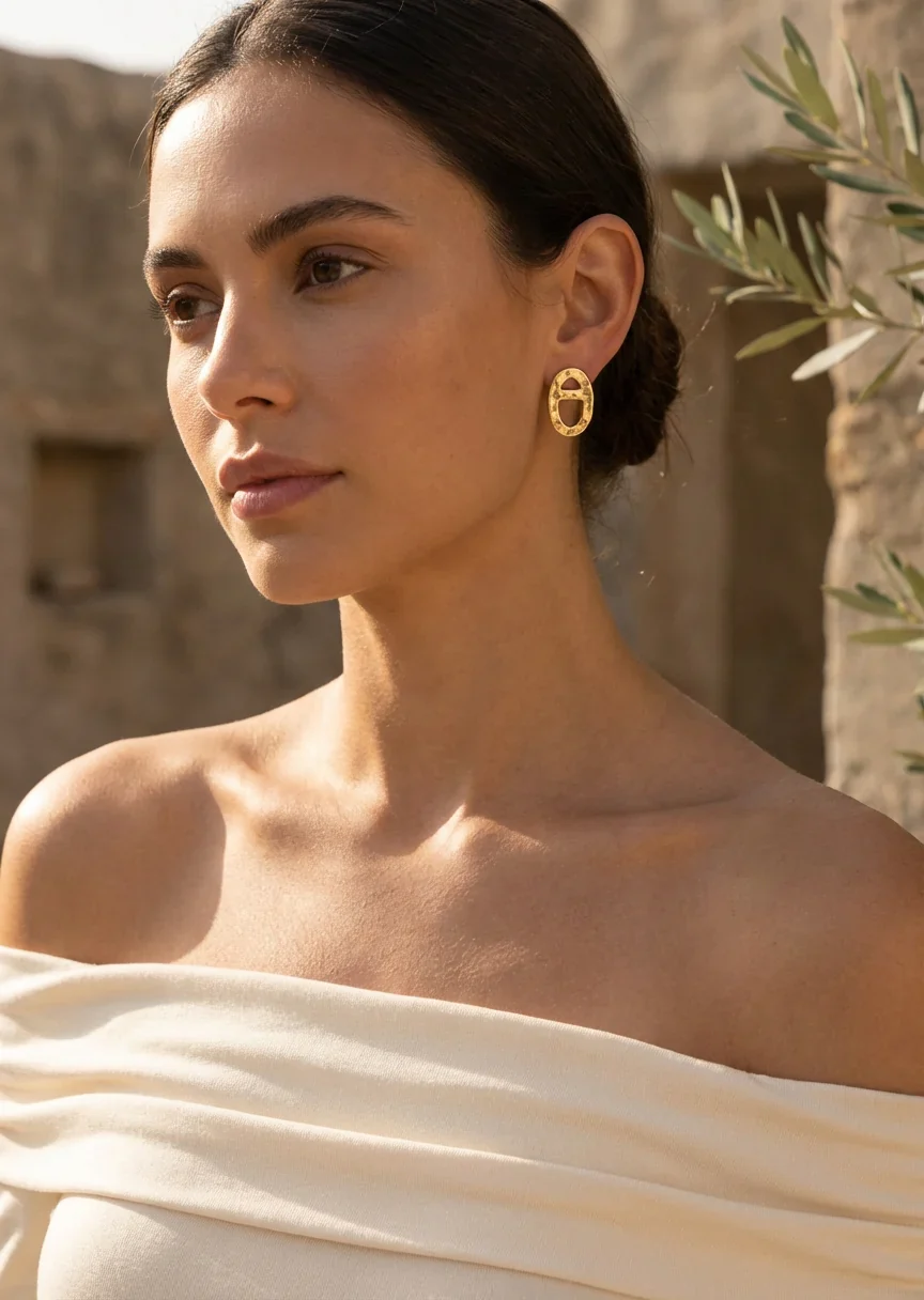 Envy Gold Oval Earrings