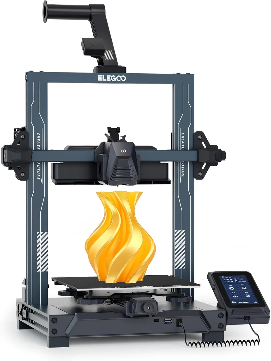ELEGOO Neptune 4 Pro 3D Drucker, 500mm/s Hochgeschwindigkeitsdruck, 3D Printer mit Automatische Nivellierung, 225x225x265mm³ Druckgröße