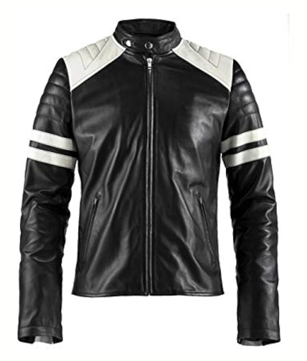 Men’s Motorcycle Black Leather Jacket