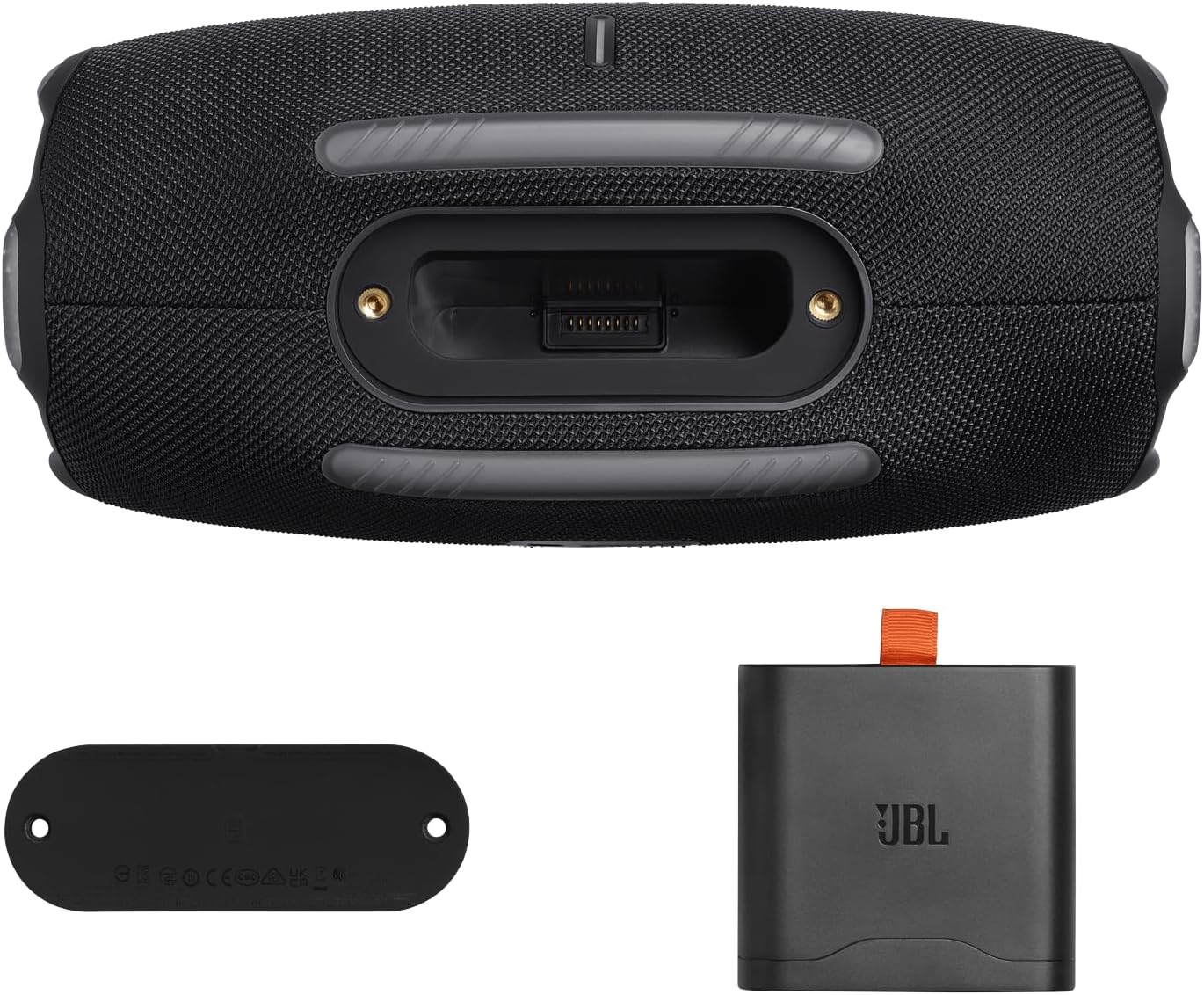 JBL Xtreme 4 Musikbox in Schwarz – Tragbare Bluetooth-Lautsprecher-Box mit tiefem Bass, KI-Sound-Boost und integrierter Powerbank – Wasserfest und staubfest ohne PD-Adapter – 24 Laufzeit