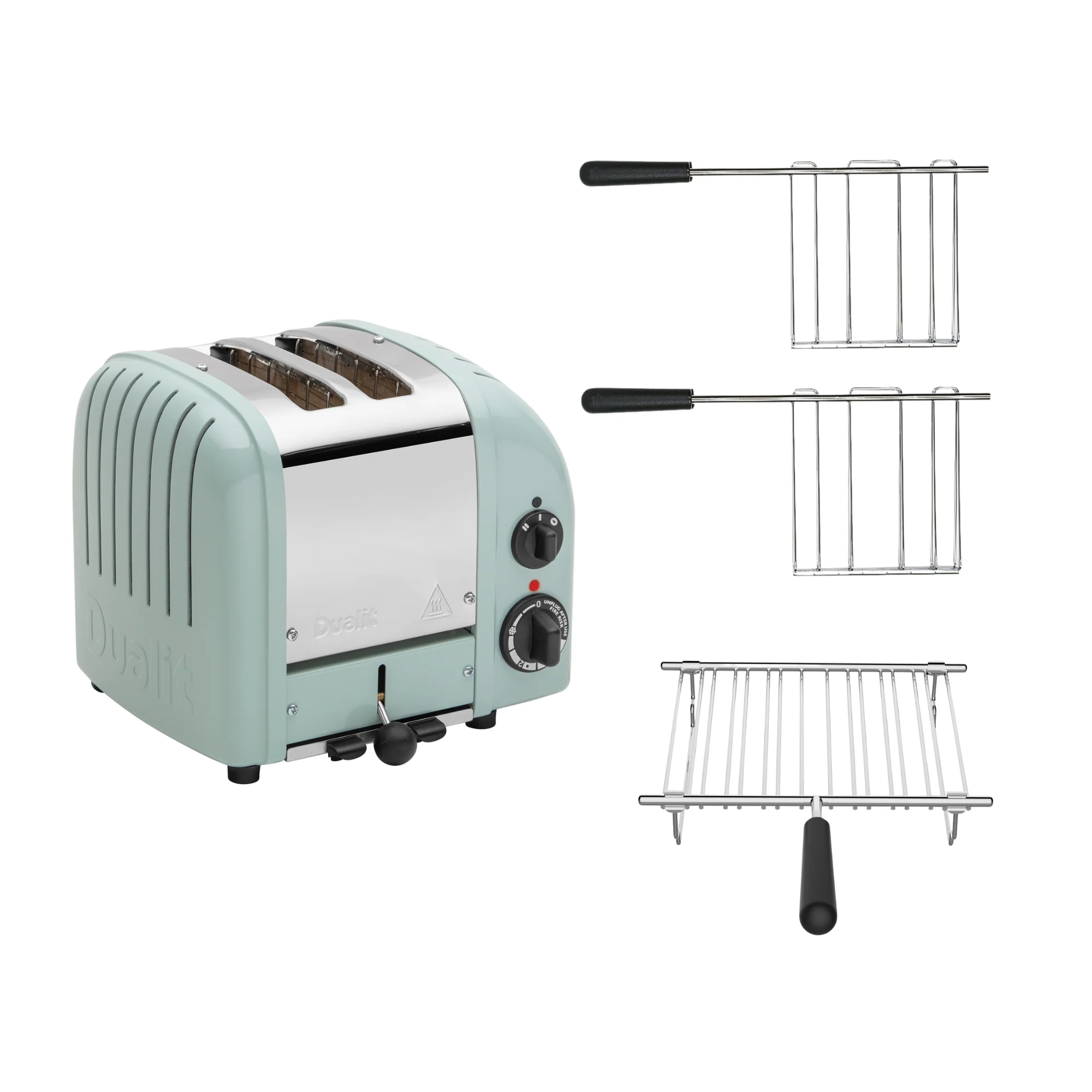 2025 Dualit Toaster Set 3 �C 2-sleuf Toaster met Broodjeshouder en Twee Sandwichklemmen