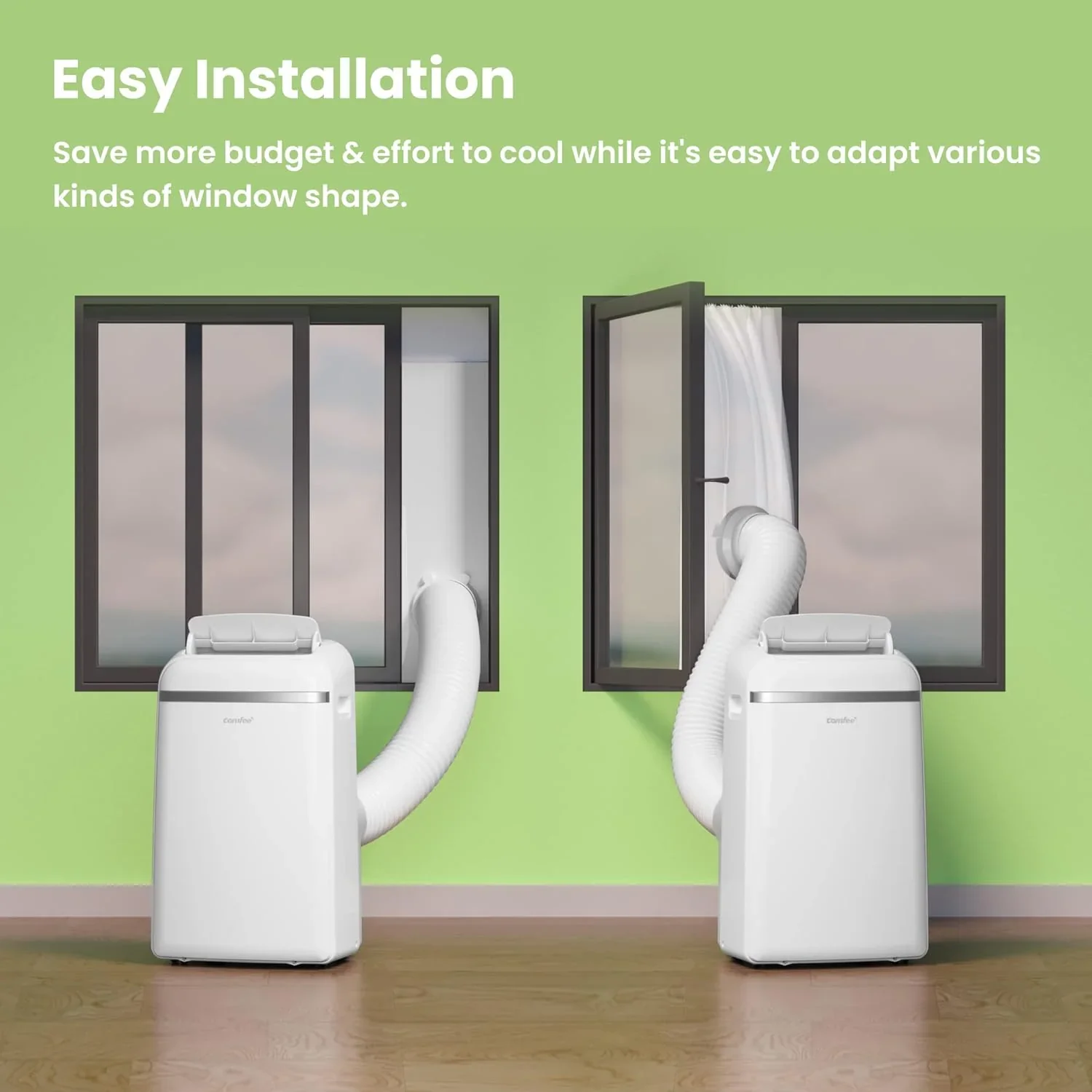 Comfee Mobiles Klimagert Easy Cool 2.0, 7000 BTU 2,0kW, K��hlen&Ventilieren&Entfeuchten, Raumgre bis 68m(25�O), APP-Steuerung/Alexa/Google Home/IFTTT, Mobile Klimaanlage mit Abluftschlauch