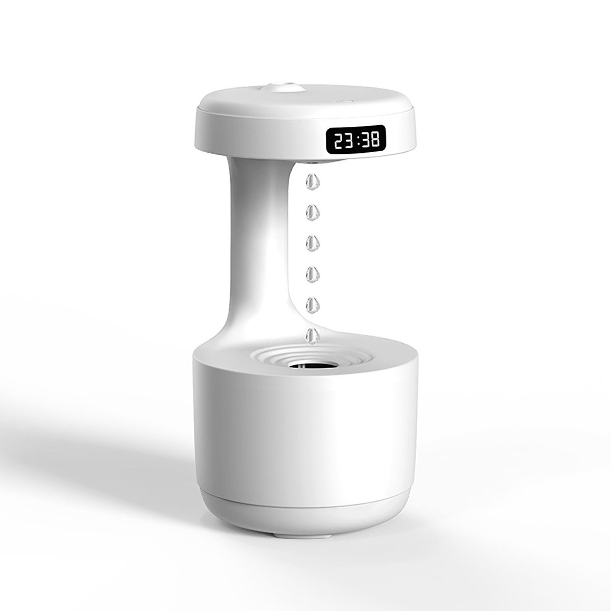 Luftbefeuchter Anti-Schwerkraft 800ml, LED-Uhr & Leiser Betrieb