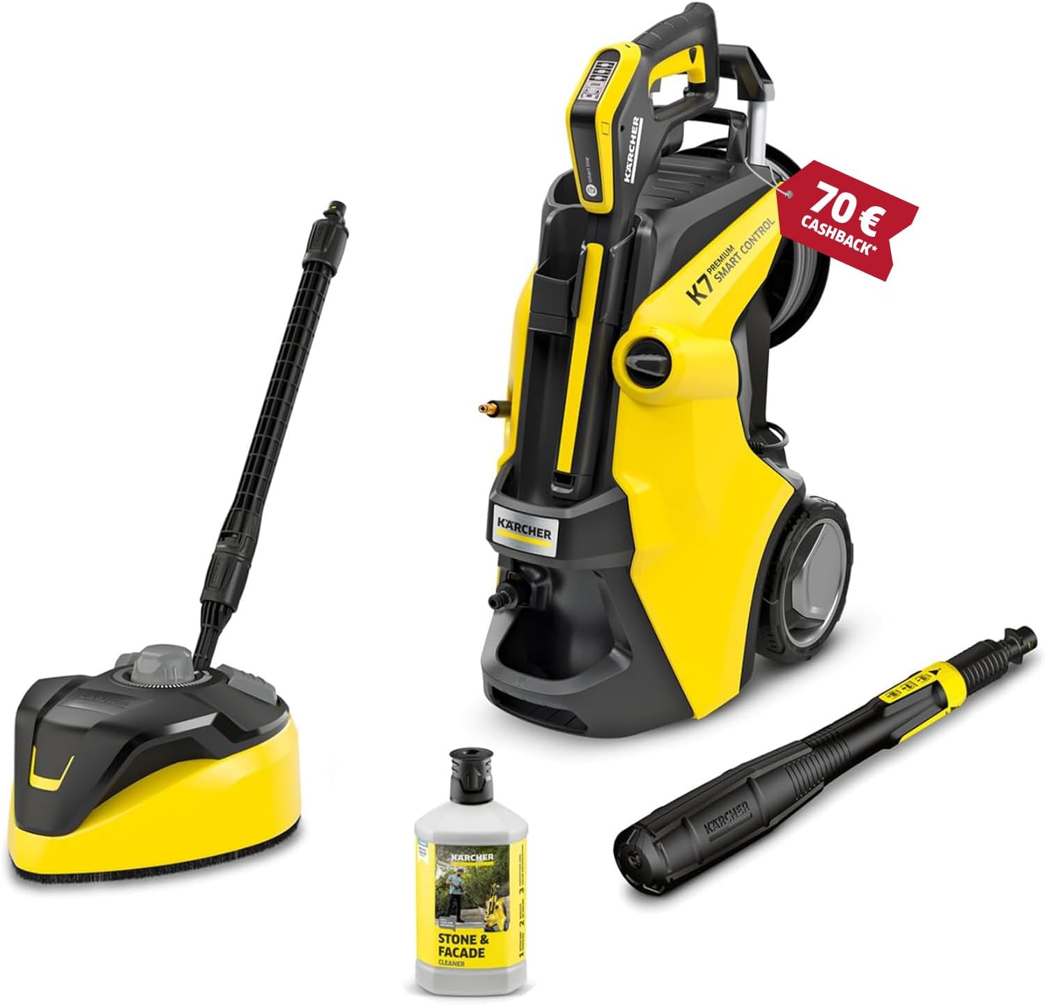 Kärcher Hochdruckreiniger K 7 Premium Smart Control Flex Home, Druck: max. 180 bar, Fördermenge: 600 l/h, Fläche: 60 m²/h, Wasserfilter, Gewicht: 17,9 kg, Flex-Hochdruckschlauch, Multi Jet-Strahlrohr