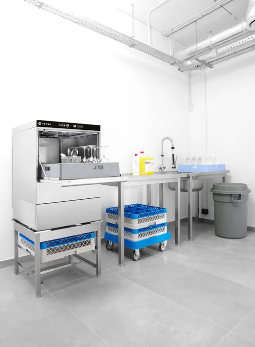 HENDI Gastro-Geschirrspüler Gläserspüler 50x50, elektronische Steuerung, 6600W, 60/120/180 Sek. Programm