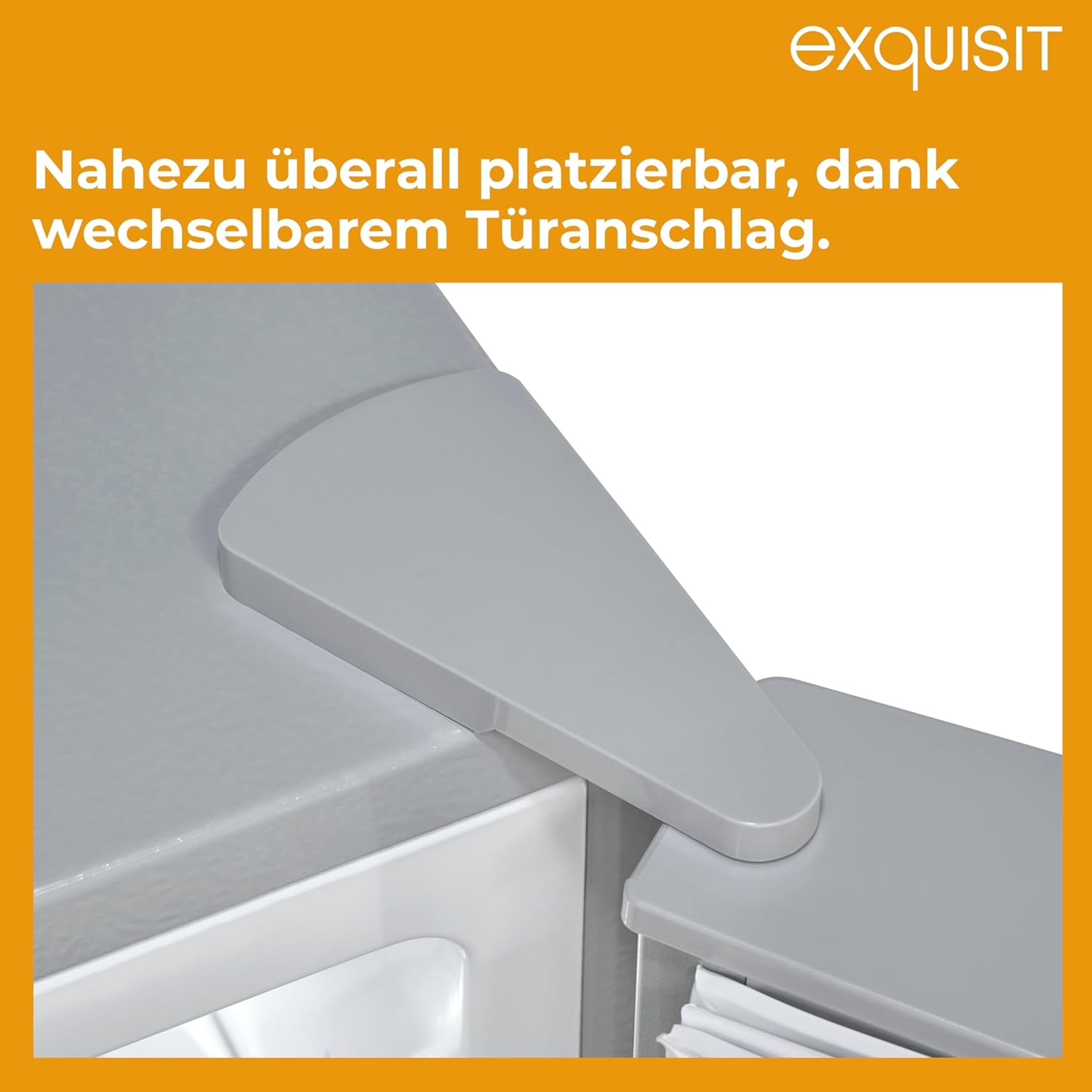 Exquisit Kühl-Gefrierkombination No Frost | 193 l, No Frost Kühlschrank, Energieklasse E, 41 dB, LED, 160 x 51 x 61 cm | KGC5195-65-NF-330E silber