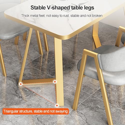 YHKJLYH Sala Ricevimenti per Ufficio Set Tavolo E Sedie Club, Set Tavolo da Pranzo Rettangolare, Combinazione Tavolo E Sedie da Negoziazione Salvaspazio, Mobili in Stile Moderno, per Cucina, Bar, Ba : Casa e cucina