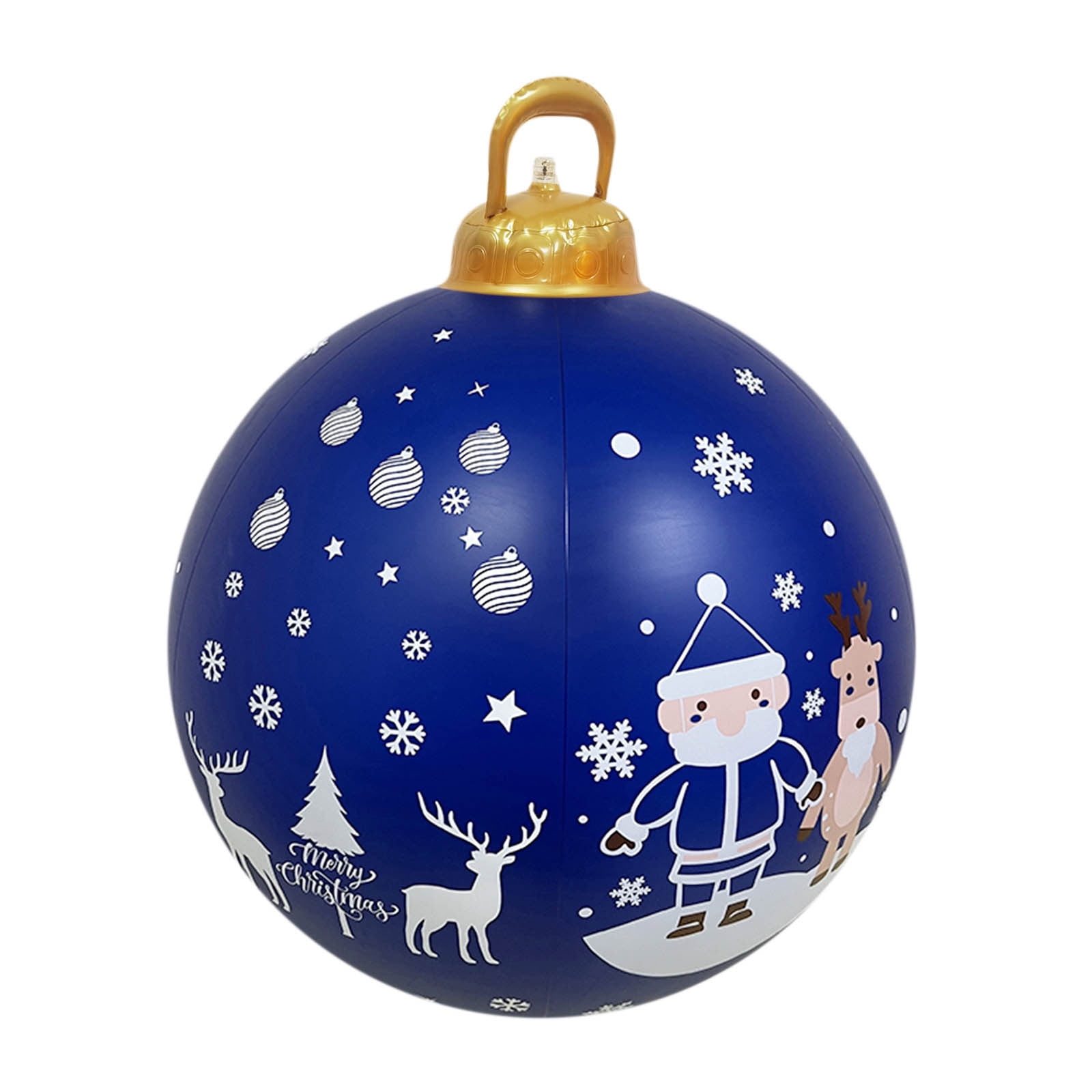 Chmadoxn 24&prime;&prime; Giant PVC Christmas Inflatable Ball Ornament, Durable Outdoor Yard Decoration