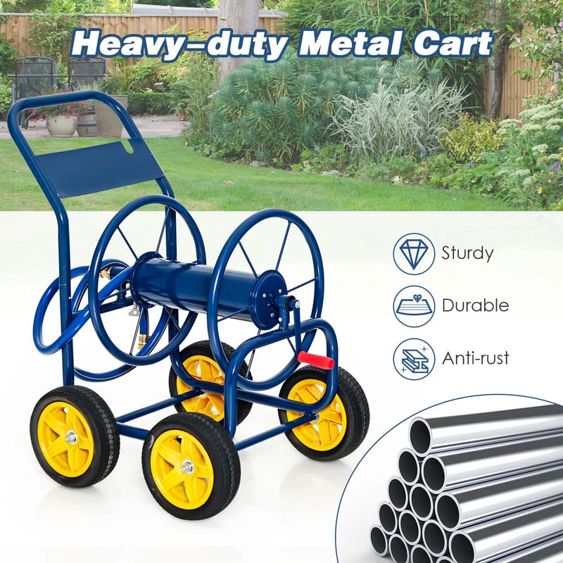 Garden Hose Reel Cart Holds 330 FT of 3/4