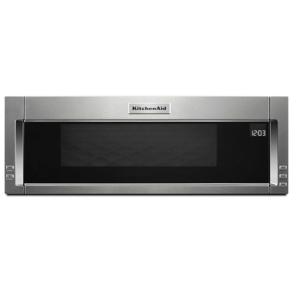 KitchenAid 30 Inch Low Profile Microwave Hood, 1000W, Stainless Steel, Dual LED, 4 Speed Ventilation