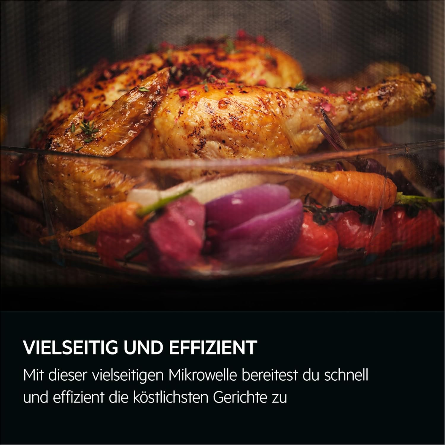 AEG Einbau-Mikrowelle Serie 6000 mit Steam Set - 60 cm - 17 L Garraum - Touch-Bedienung - Display mit Uhr - Auftau-Funktion - Drehteller Ø 272 mm - Schwarz - TB6SM171DB