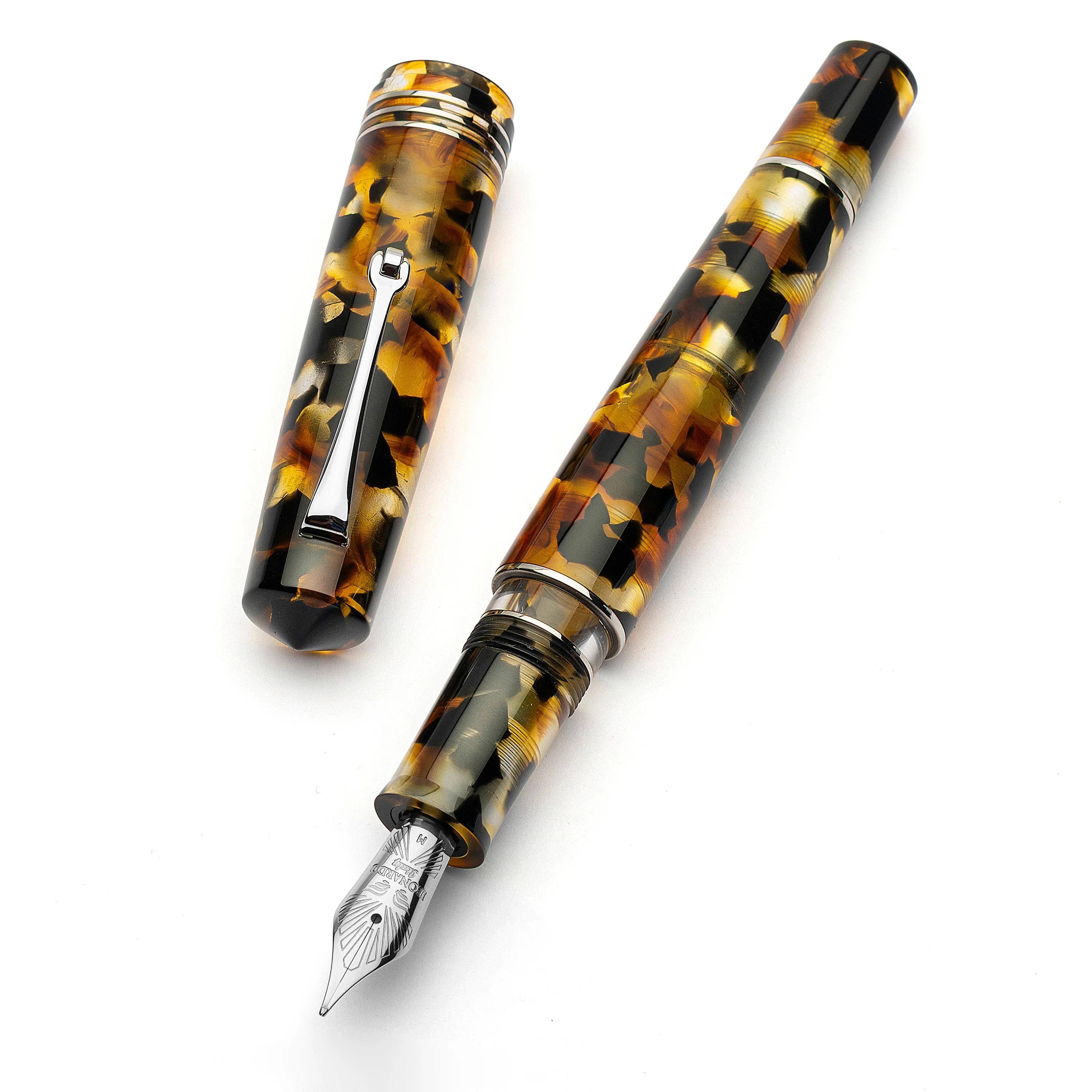Leonardo Momento Zero Grande 2.0 Fountain Pen  - Sottobosco with Silver Trim