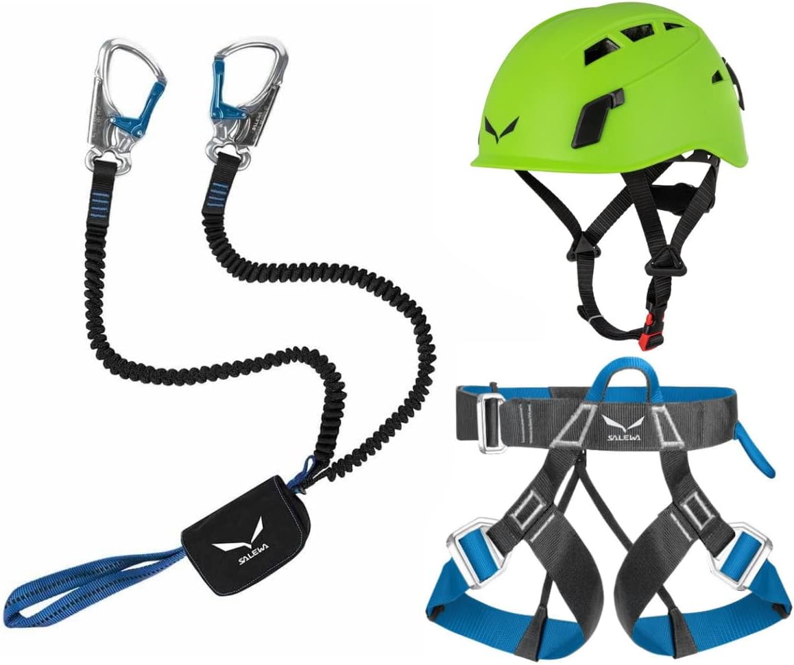 Klettersteigset Salewa mit Premium Attac Bremse+Evo Klettersteiggurt+Toxo 3.0 Klettersteighelm