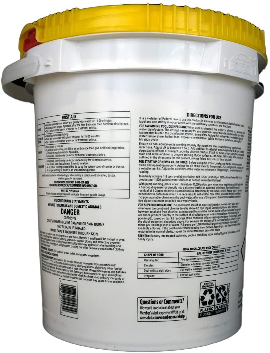 Members Mark Chlorinating Tablets 40LB 3&prime;&prime; Tablets