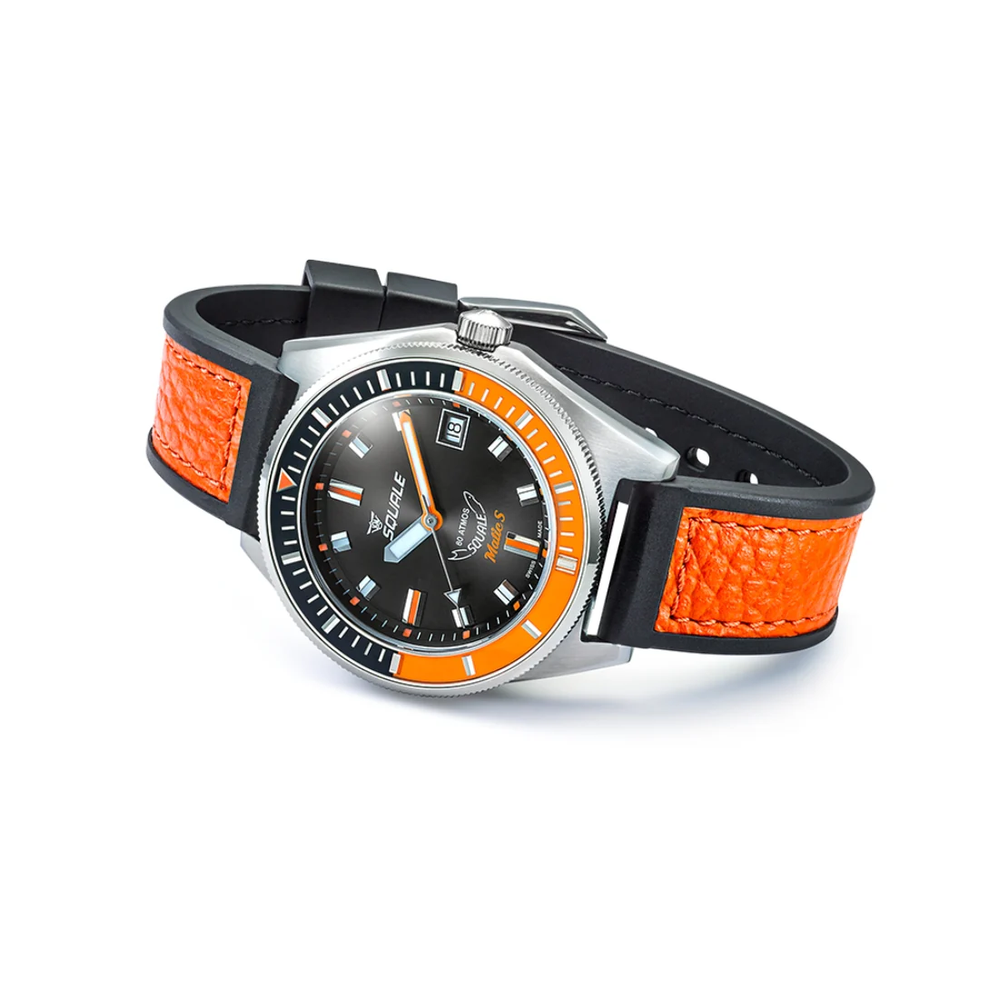 Orologio Squale Matic S nero e arancio sub 600mt MATICBKOBK.RLOR